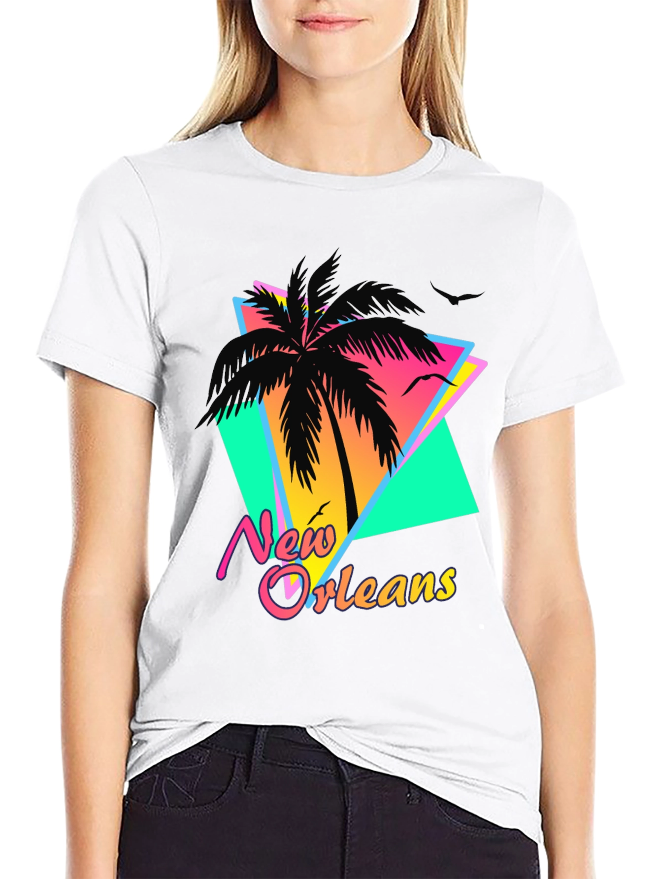 New Orleans Retro Palm Tree T-Shirt