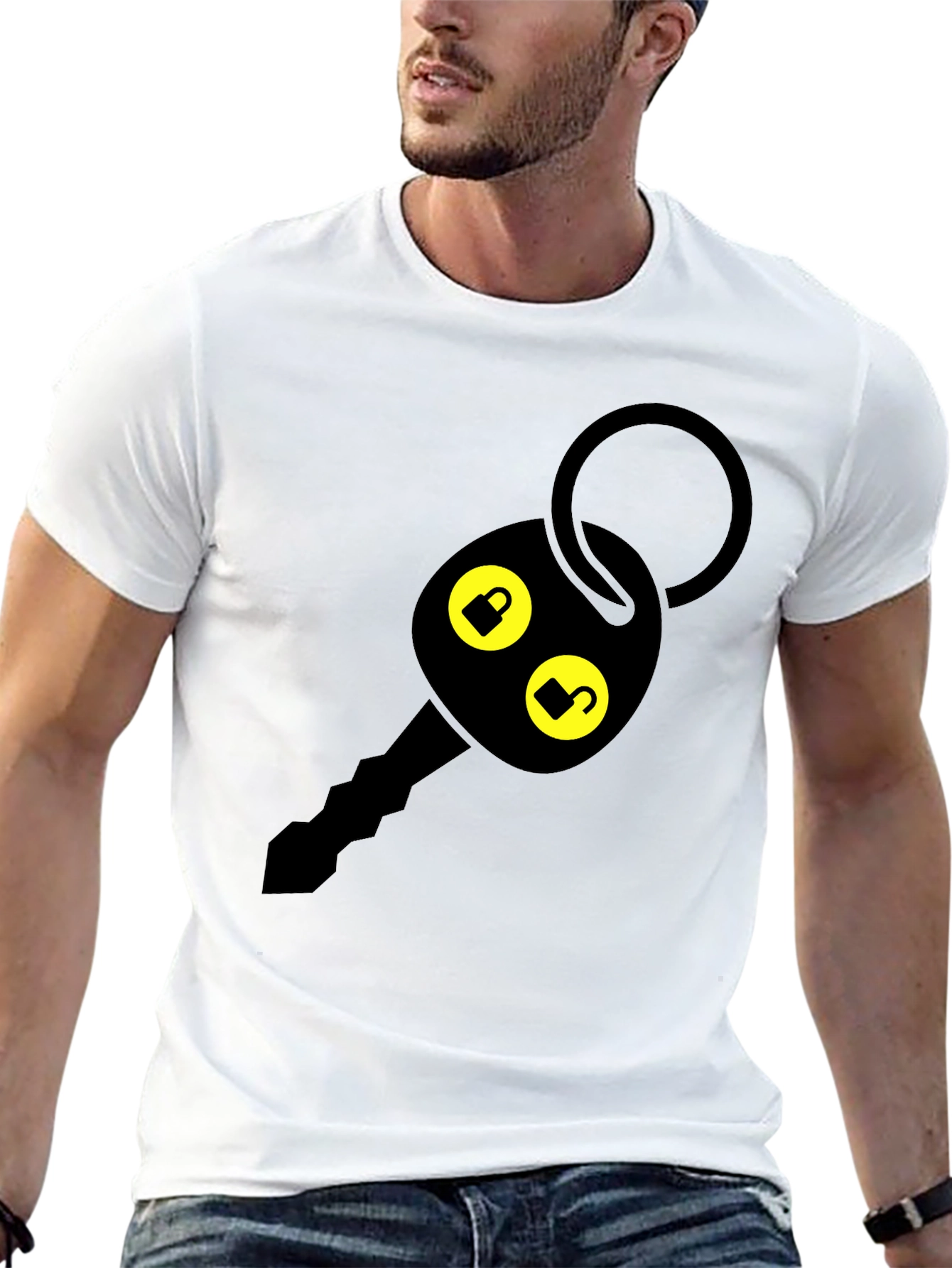 Lock & Unlock Graphic T-Shirt - Black