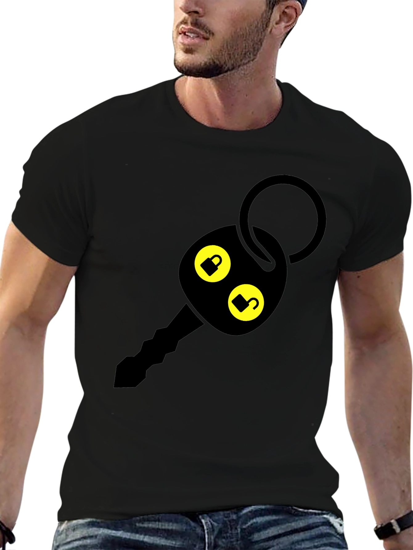 Lock & Unlock Graphic T-Shirt - Black
