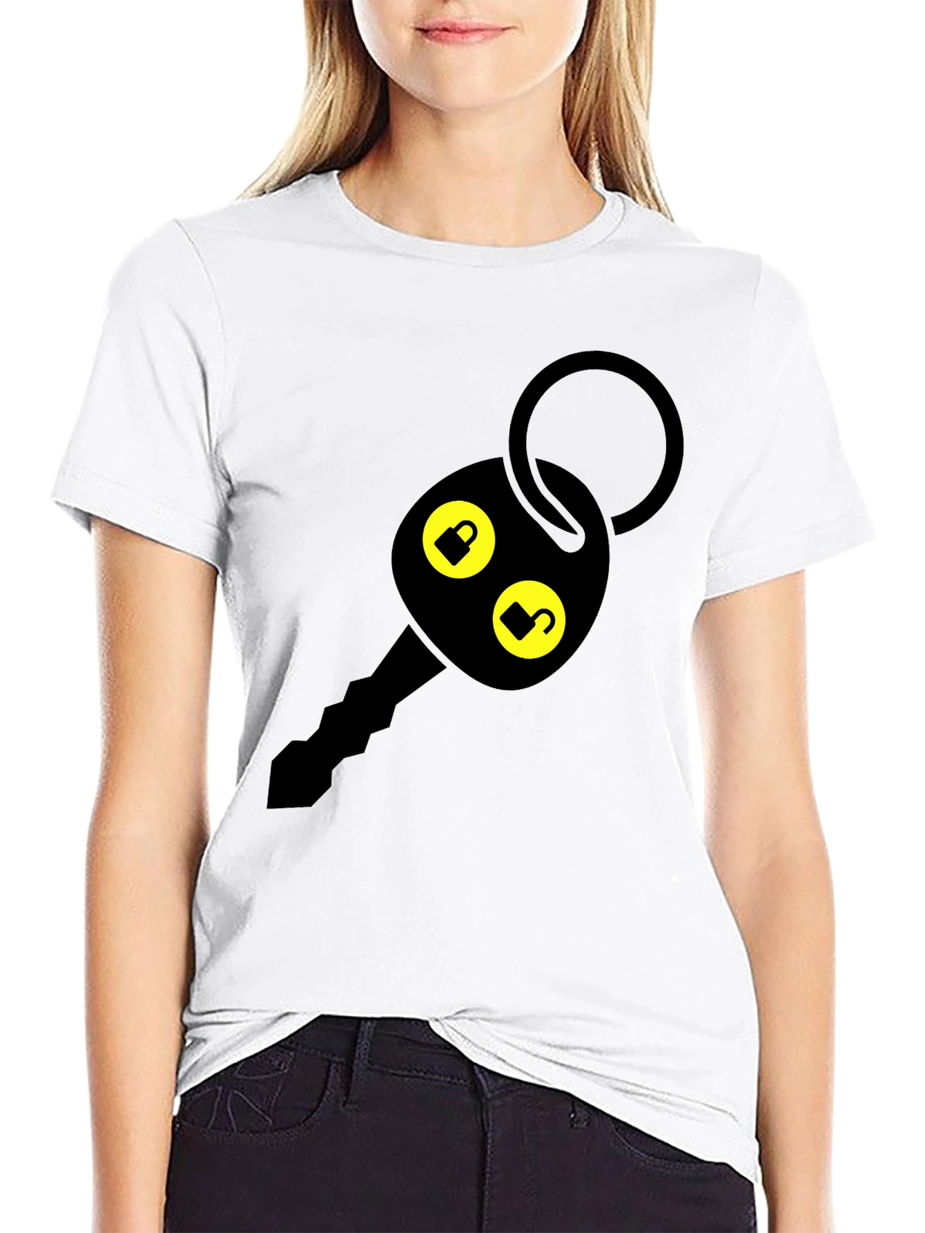 Lock & Unlock Graphic T-Shirt - Black