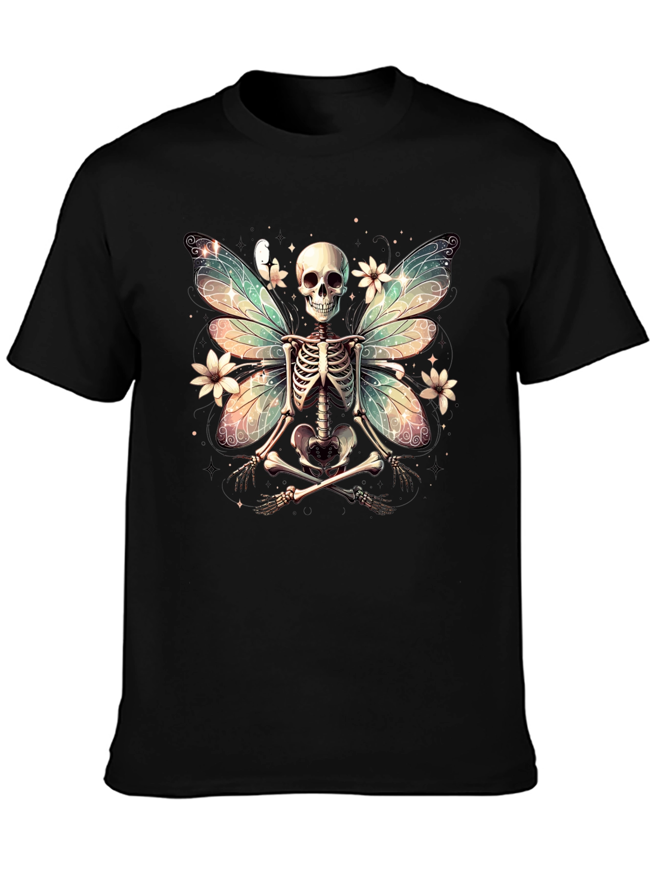 Skeleton Fairy T-Shirt - Unique Gothic Design
