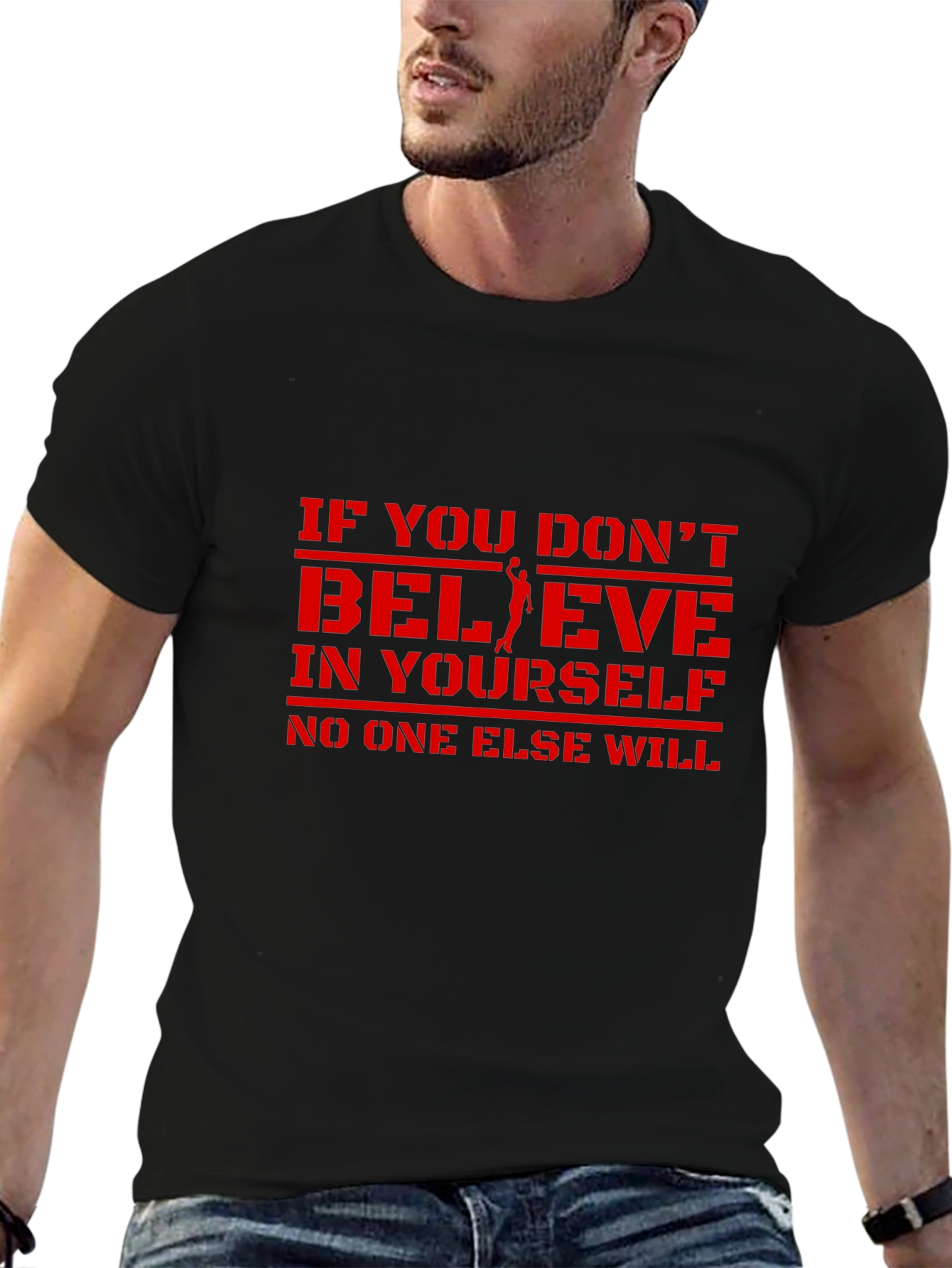 Believe in Yourself Graphic Tee - Black