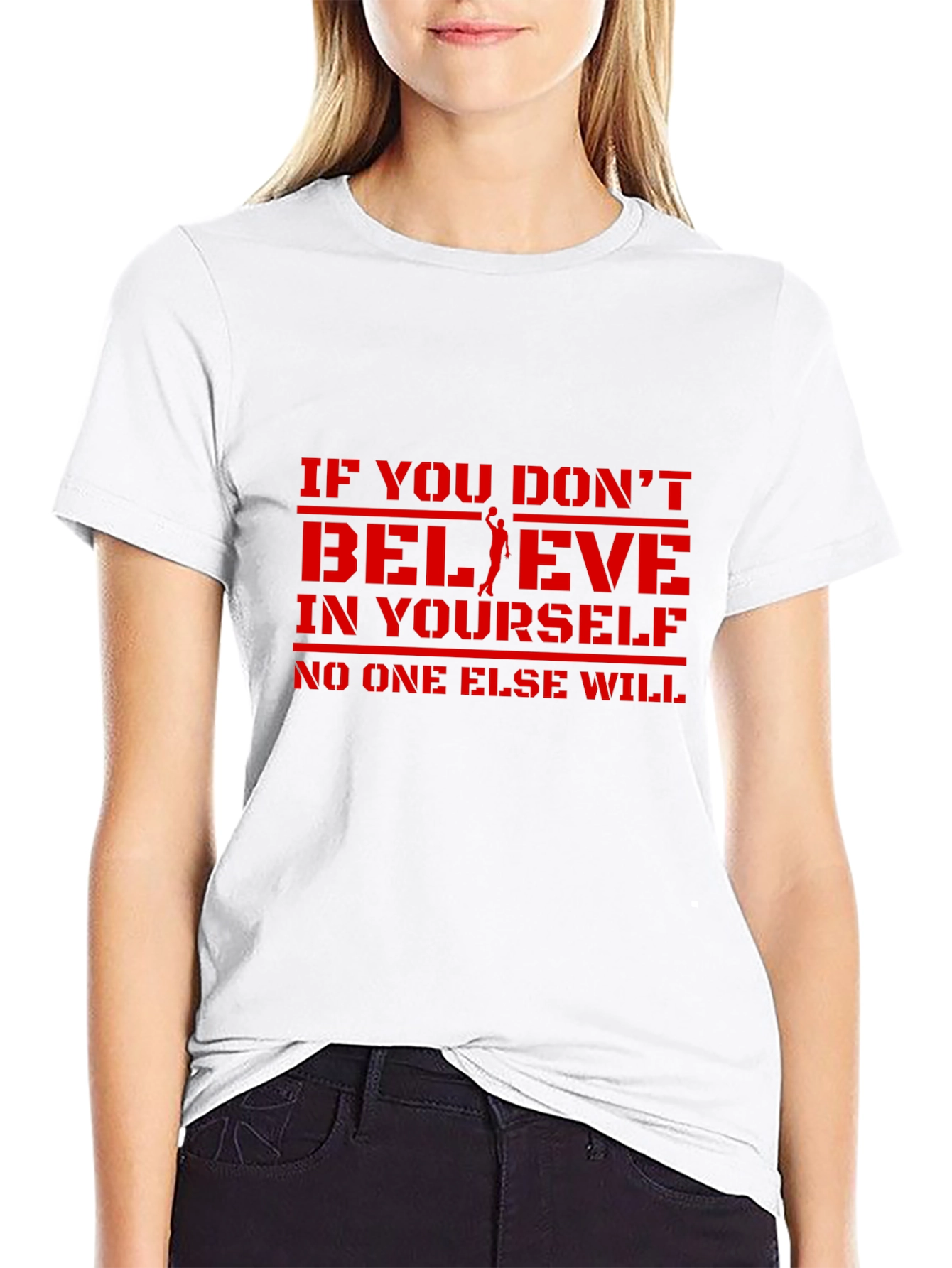 Believe in Yourself Graphic Tee - Black