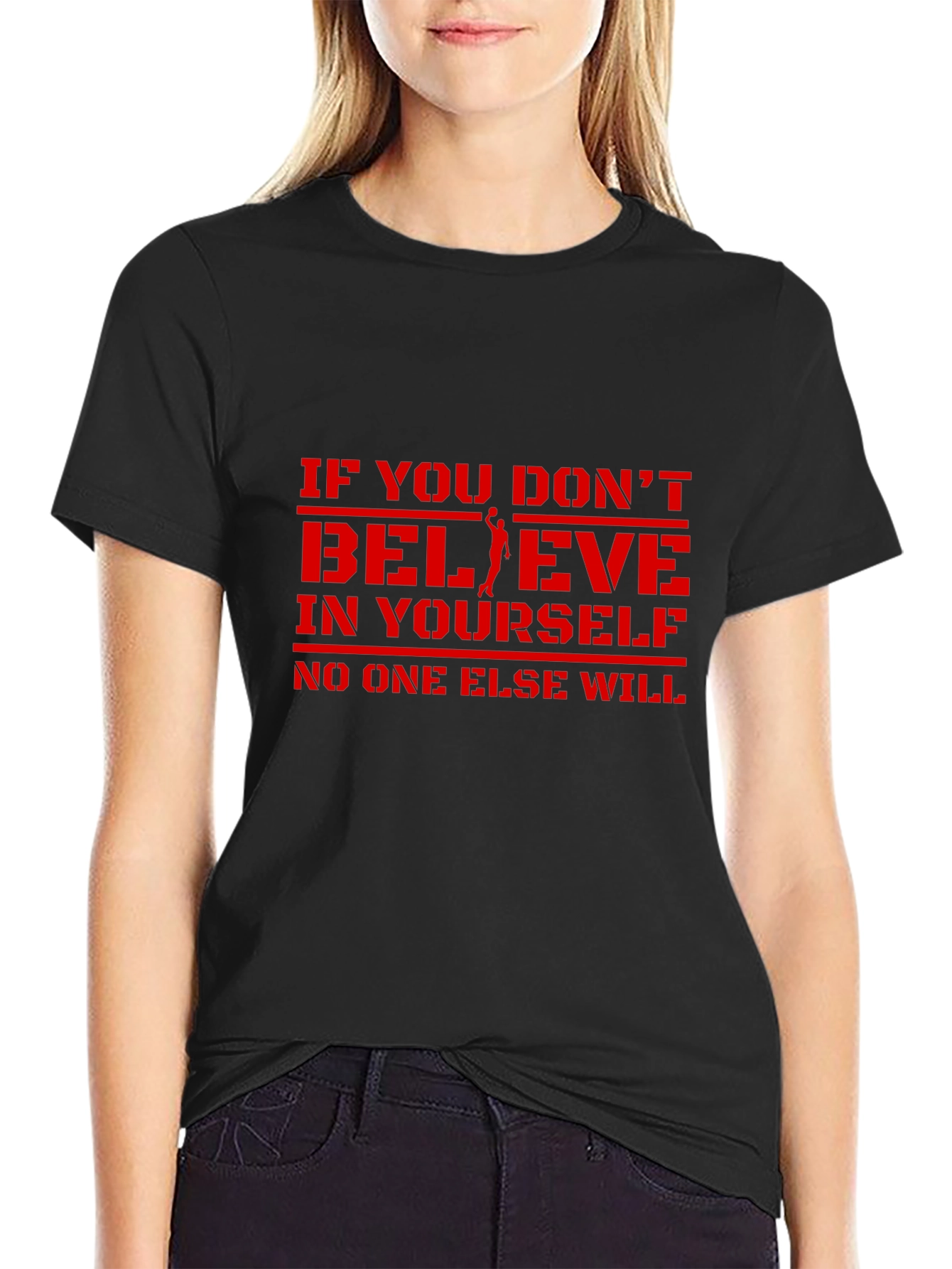 Believe in Yourself Graphic Tee - Black