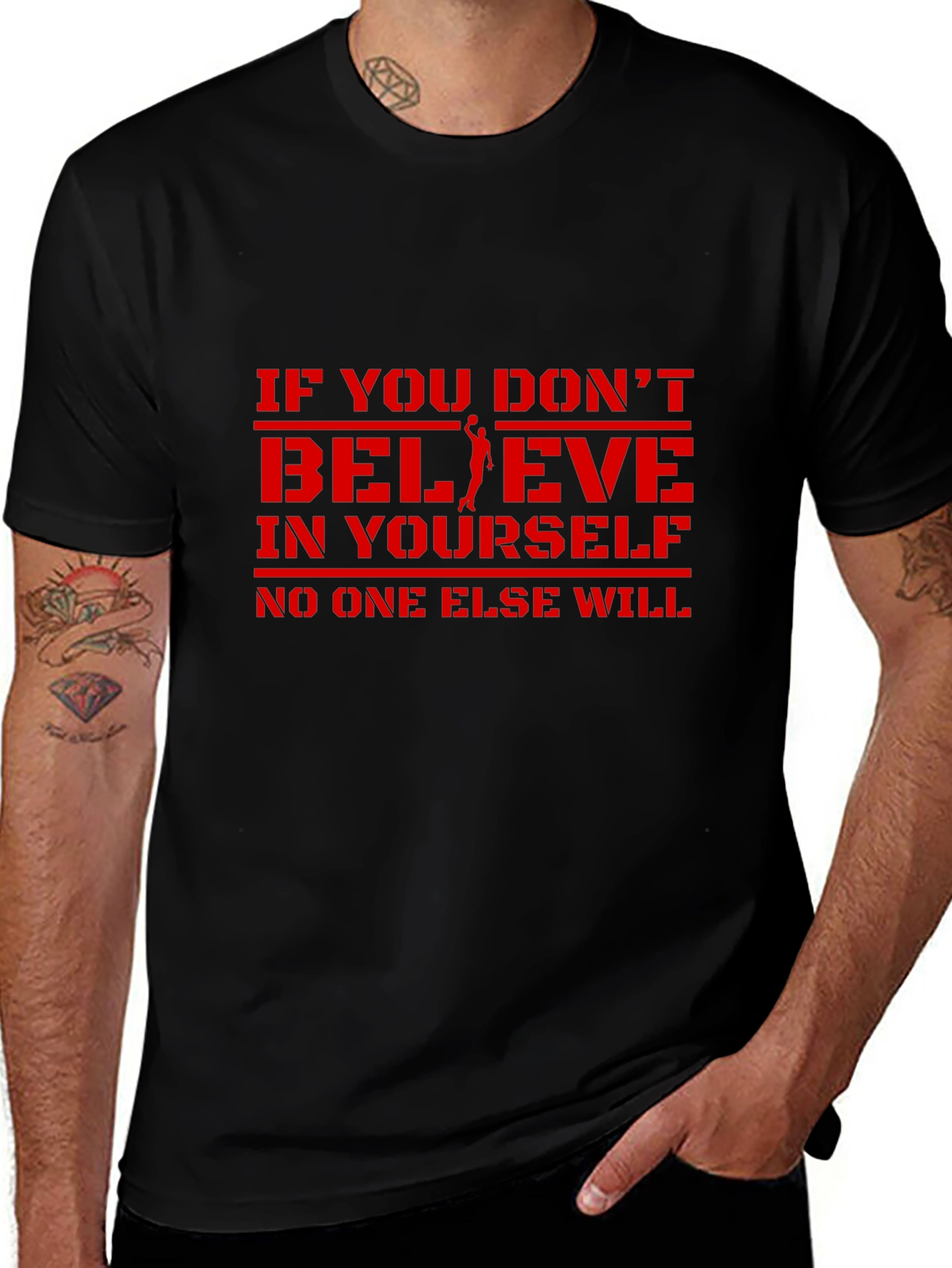 Believe in Yourself Graphic Tee - Black