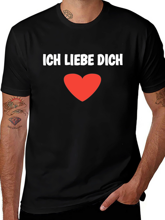 Ich Liebe Dich T-Shirt - German I Love You Heart Tee