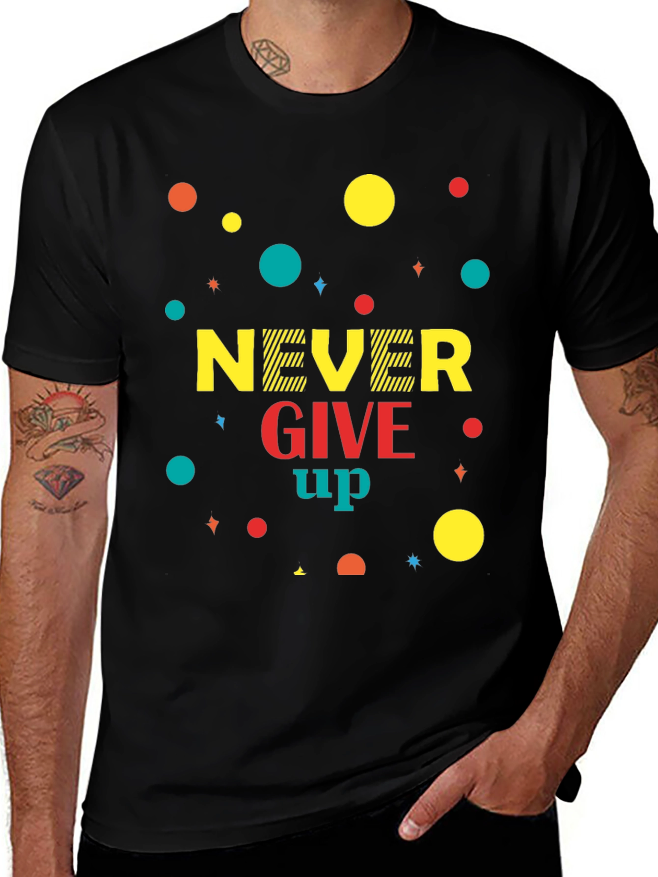 Never Give Up Graphic T-Shirt