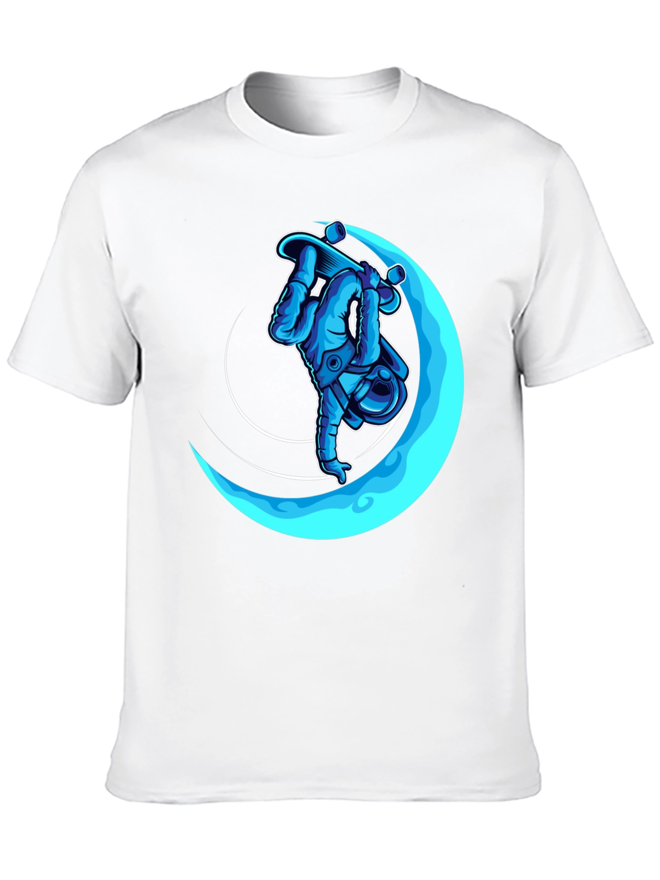 Astronaut Skateboarder T-Shirt - Cool Graphic Tee