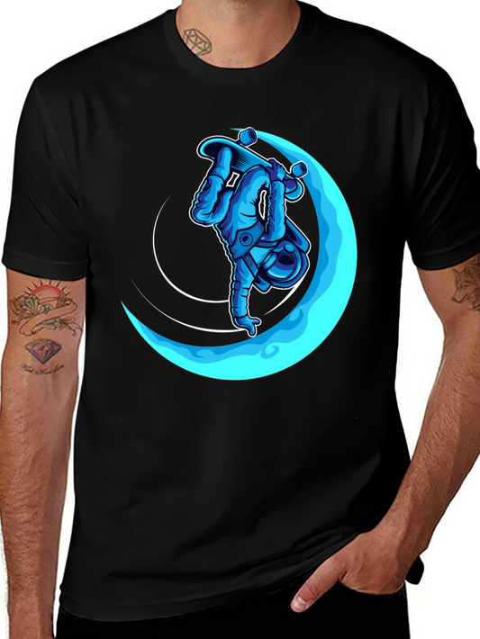 Astronaut Skateboarder T-Shirt - Cool Graphic Tee