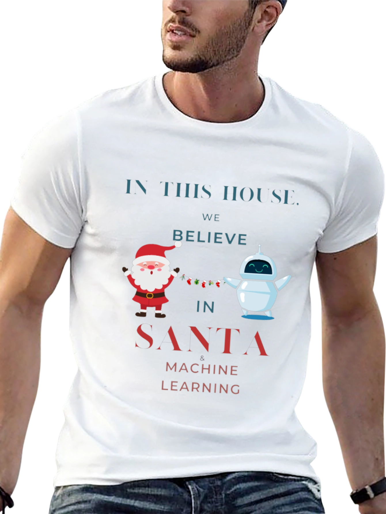 Santa Machine Learning Christmas T-Shirt
