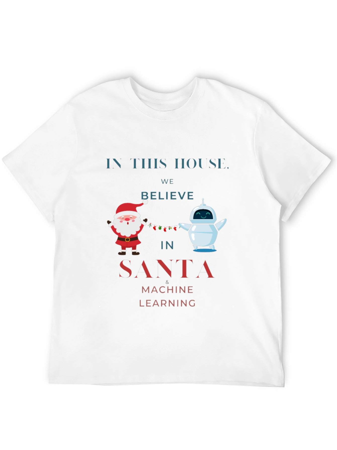 Santa Machine Learning Christmas T-Shirt