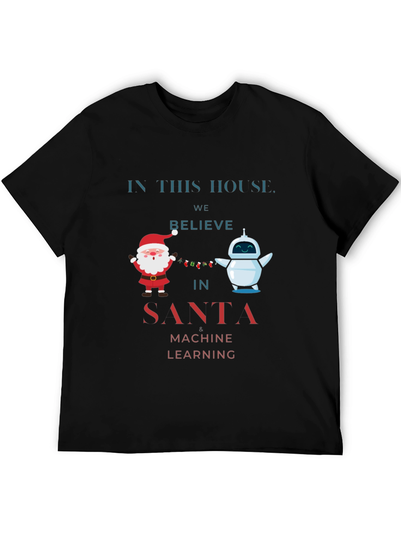 Santa Machine Learning Christmas T-Shirt
