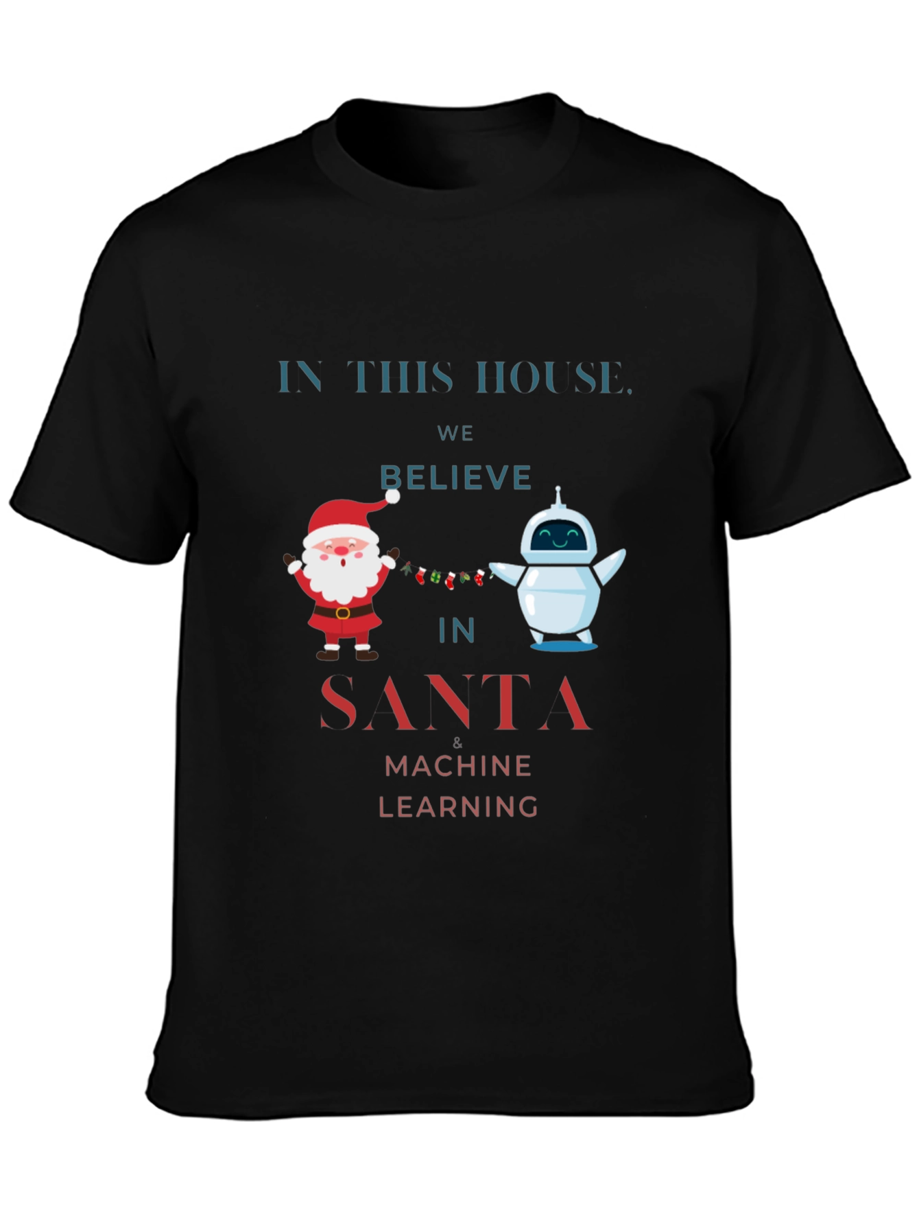 Santa Machine Learning Christmas T-Shirt