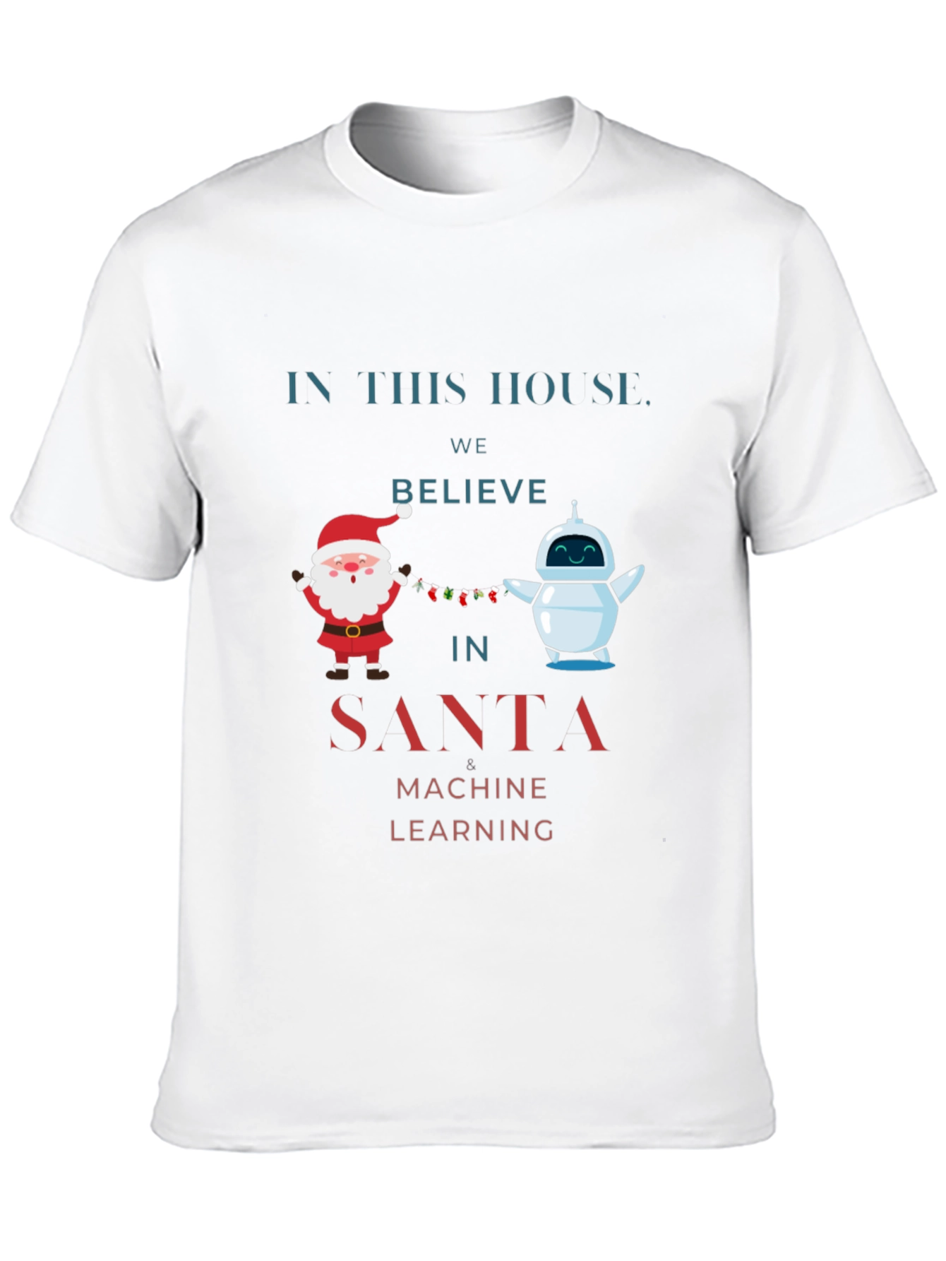 Santa Machine Learning Christmas T-Shirt