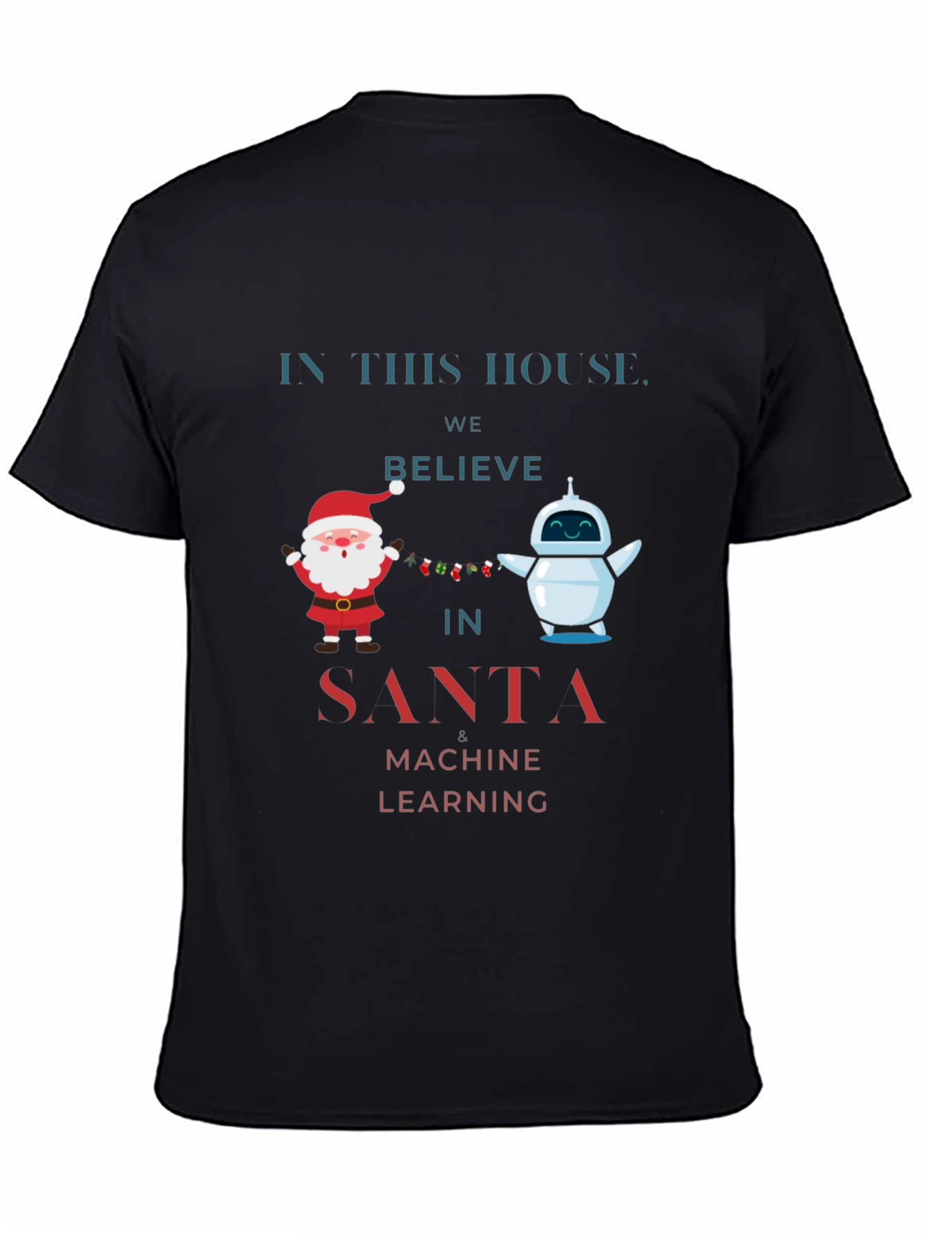 Santa Machine Learning Christmas T-Shirt
