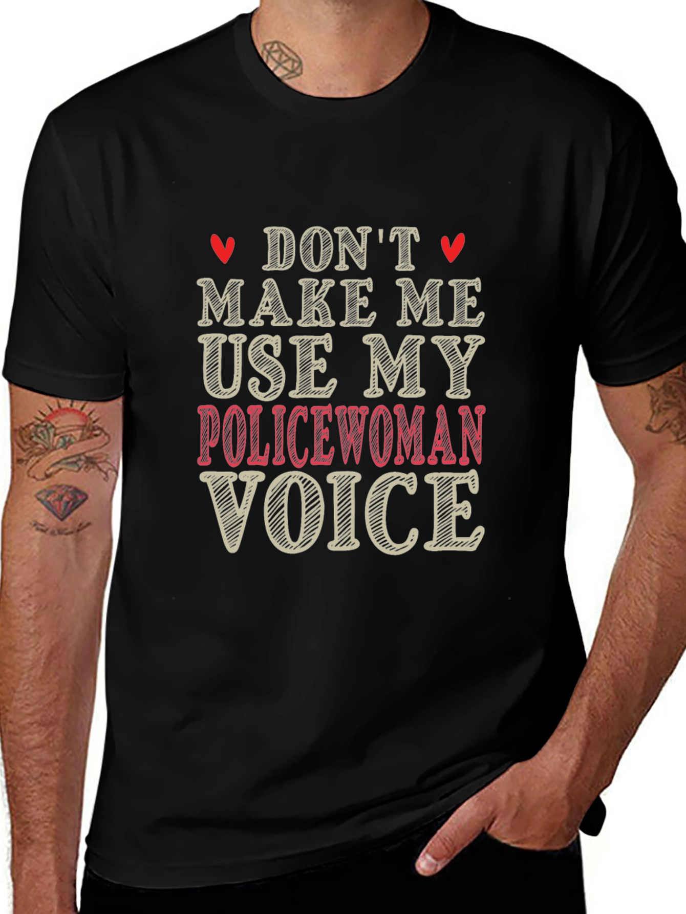 Dont Make Me Use My Policewoman Voice Graphic Tee