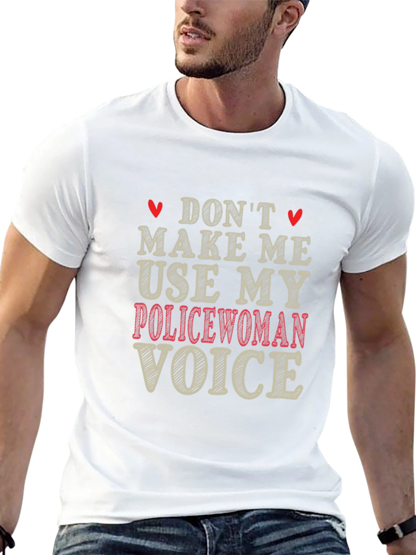 Dont Make Me Use My Policewoman Voice Graphic Tee