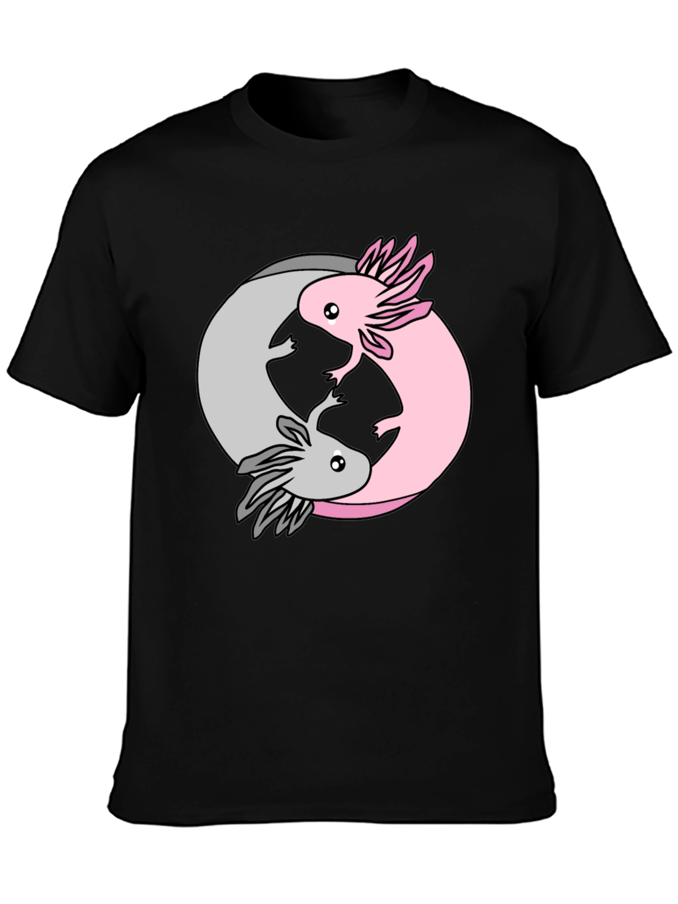 Yin Yang Axolotl T-Shirt - Balance & Harmony
