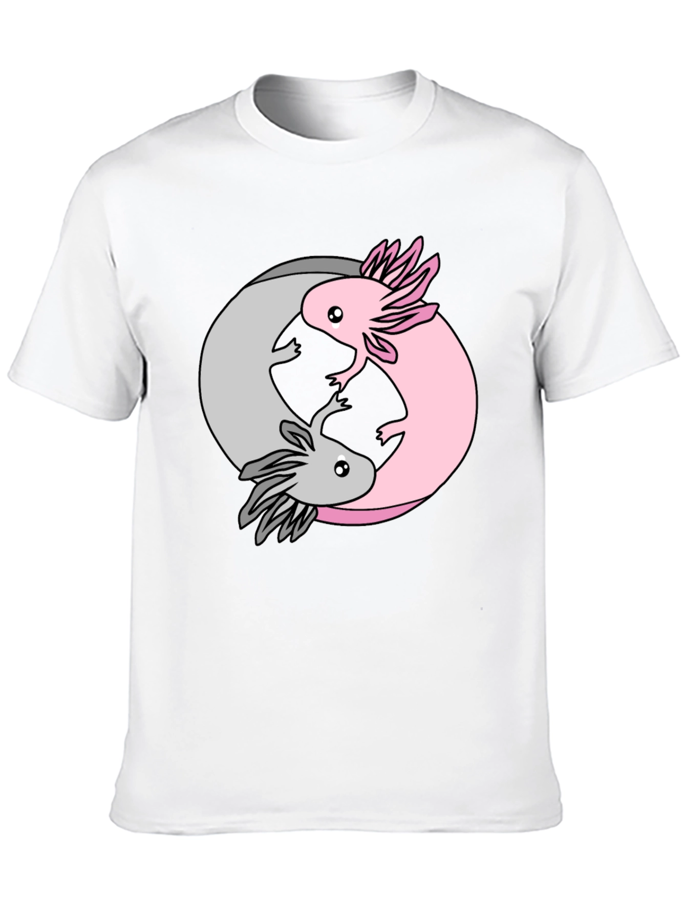 Yin Yang Axolotl T-Shirt - Balance & Harmony