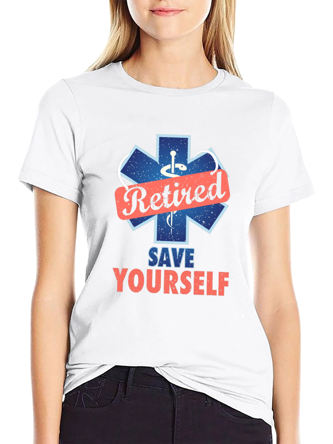 Retired EMT Tee: Save Yourself Graphic T-Shirt