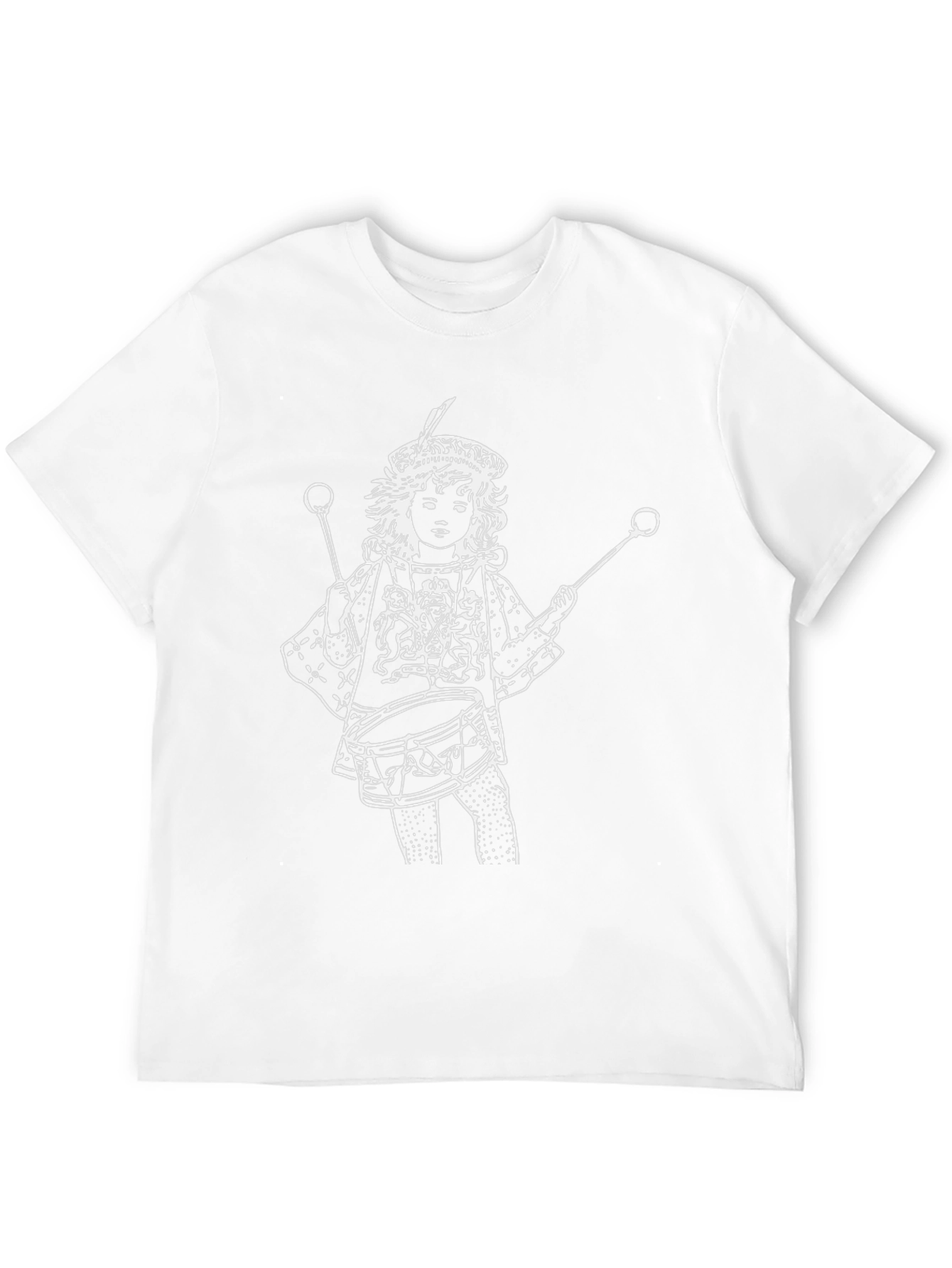 Black Graphic Tee: Drummer Boy