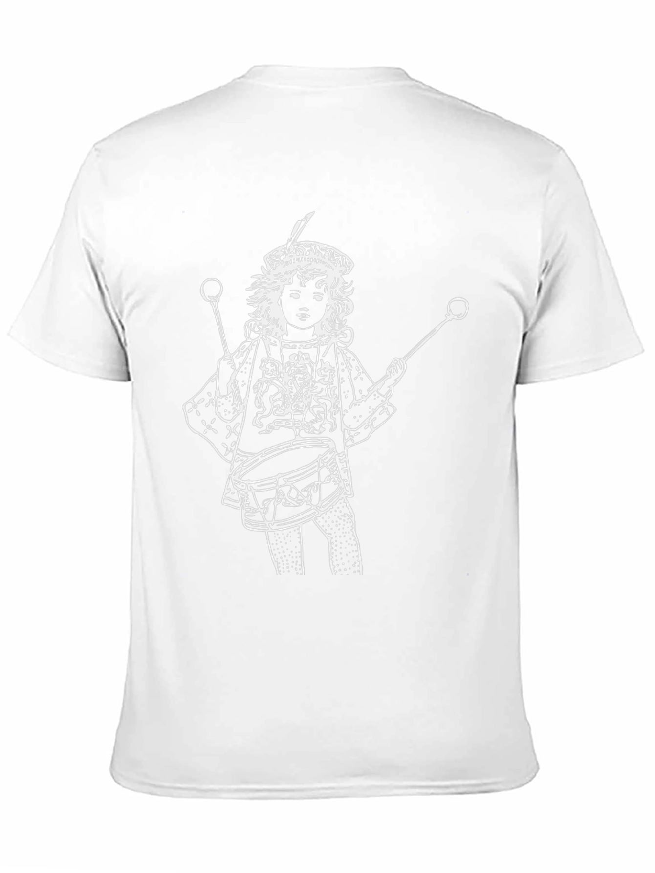 Black Graphic Tee: Drummer Boy