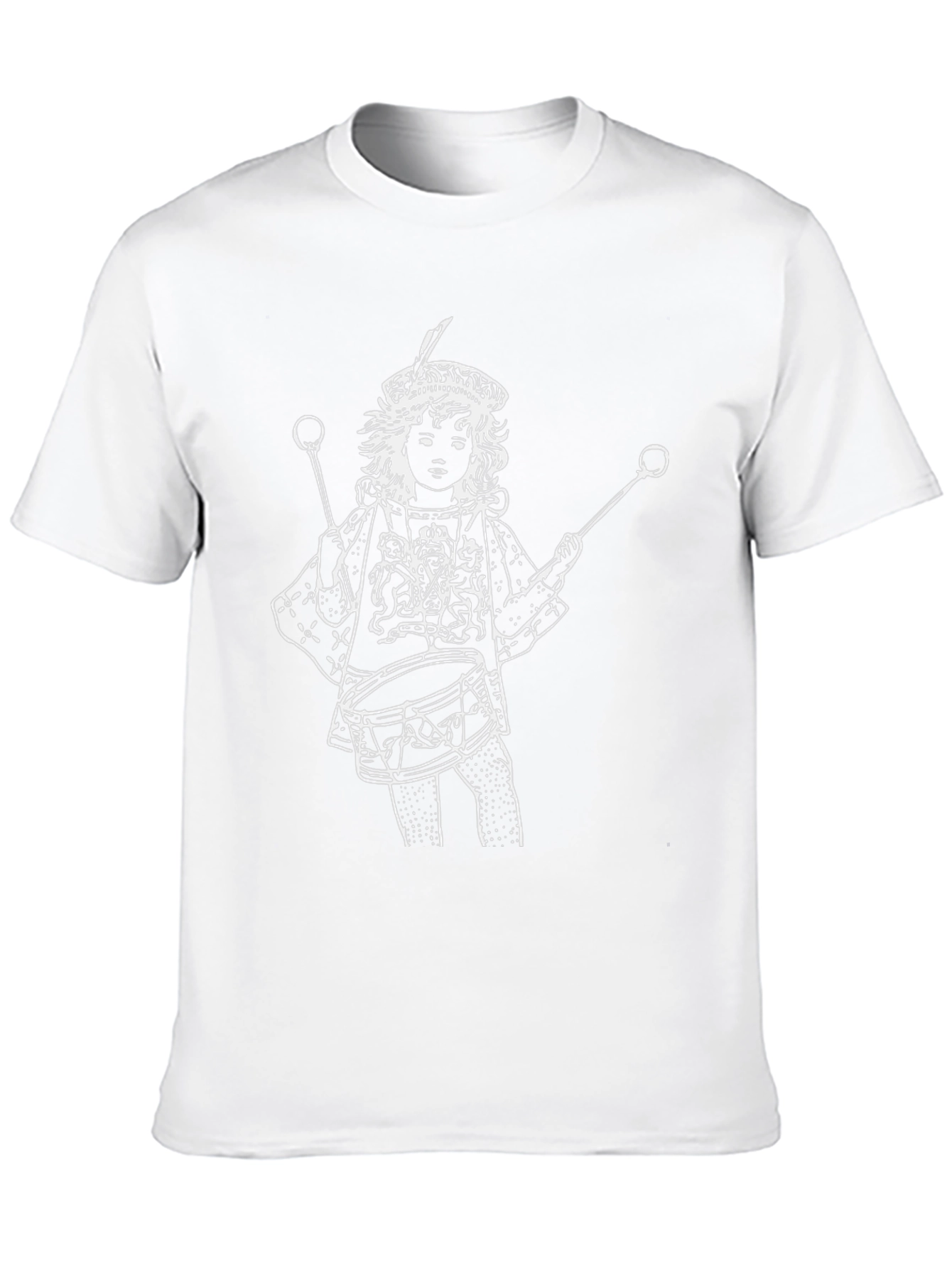 Black Graphic Tee: Drummer Boy