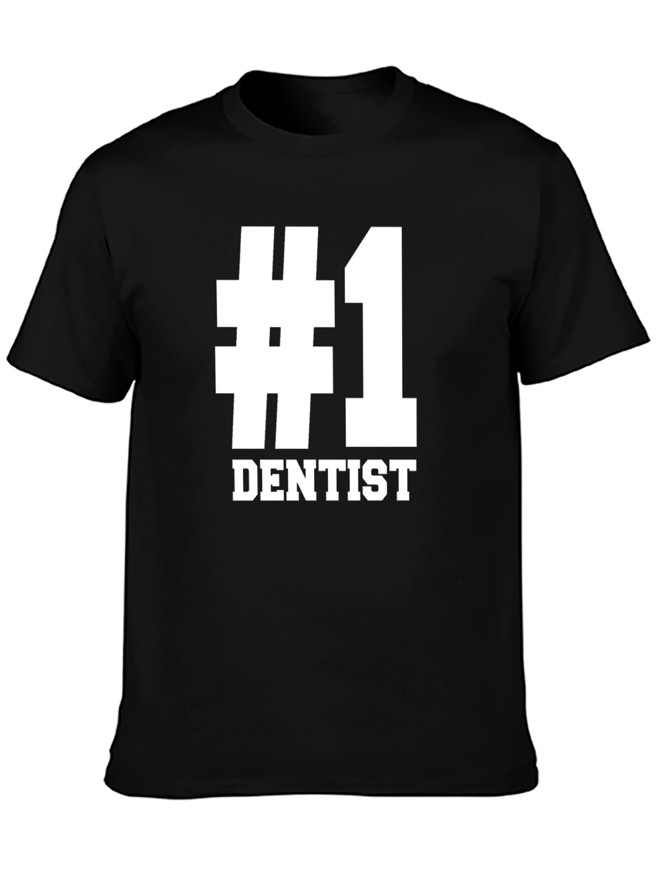 #1 Dentist T-Shirt - Black Cotton Tee