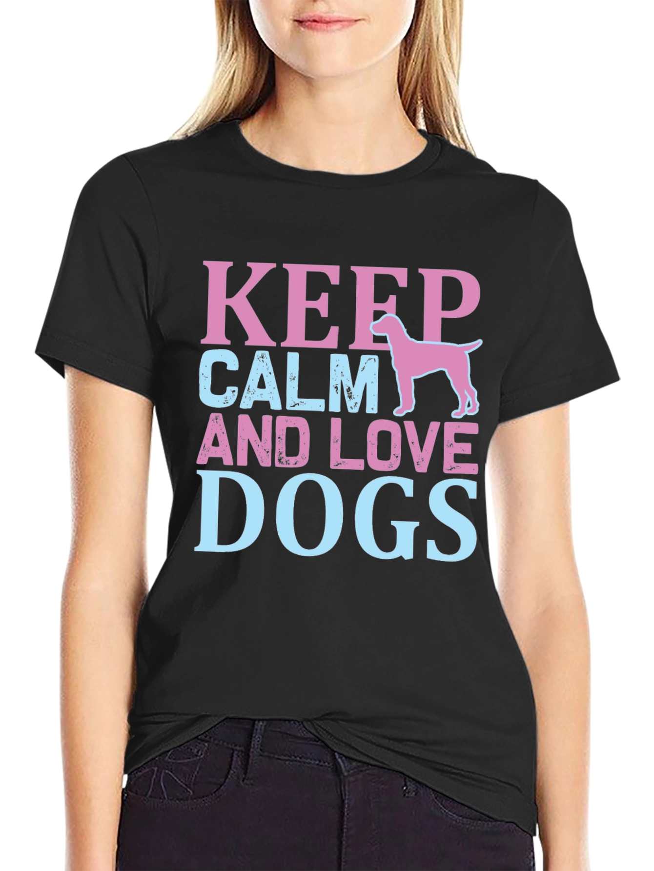 Keep Calm and Love Dogs Graphic Tee