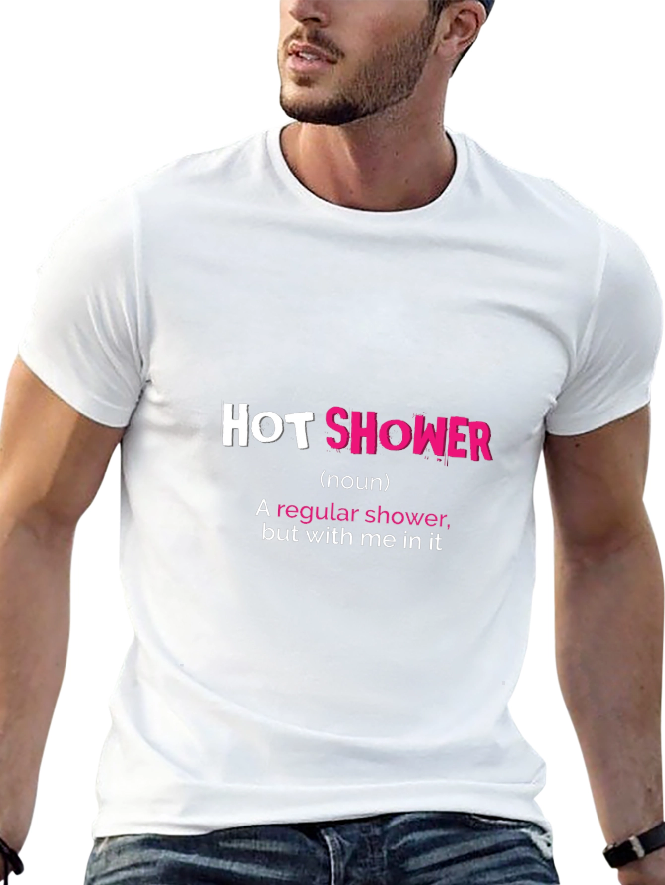 Hot Shower Graphic Tee - Funny Statement Shirt
