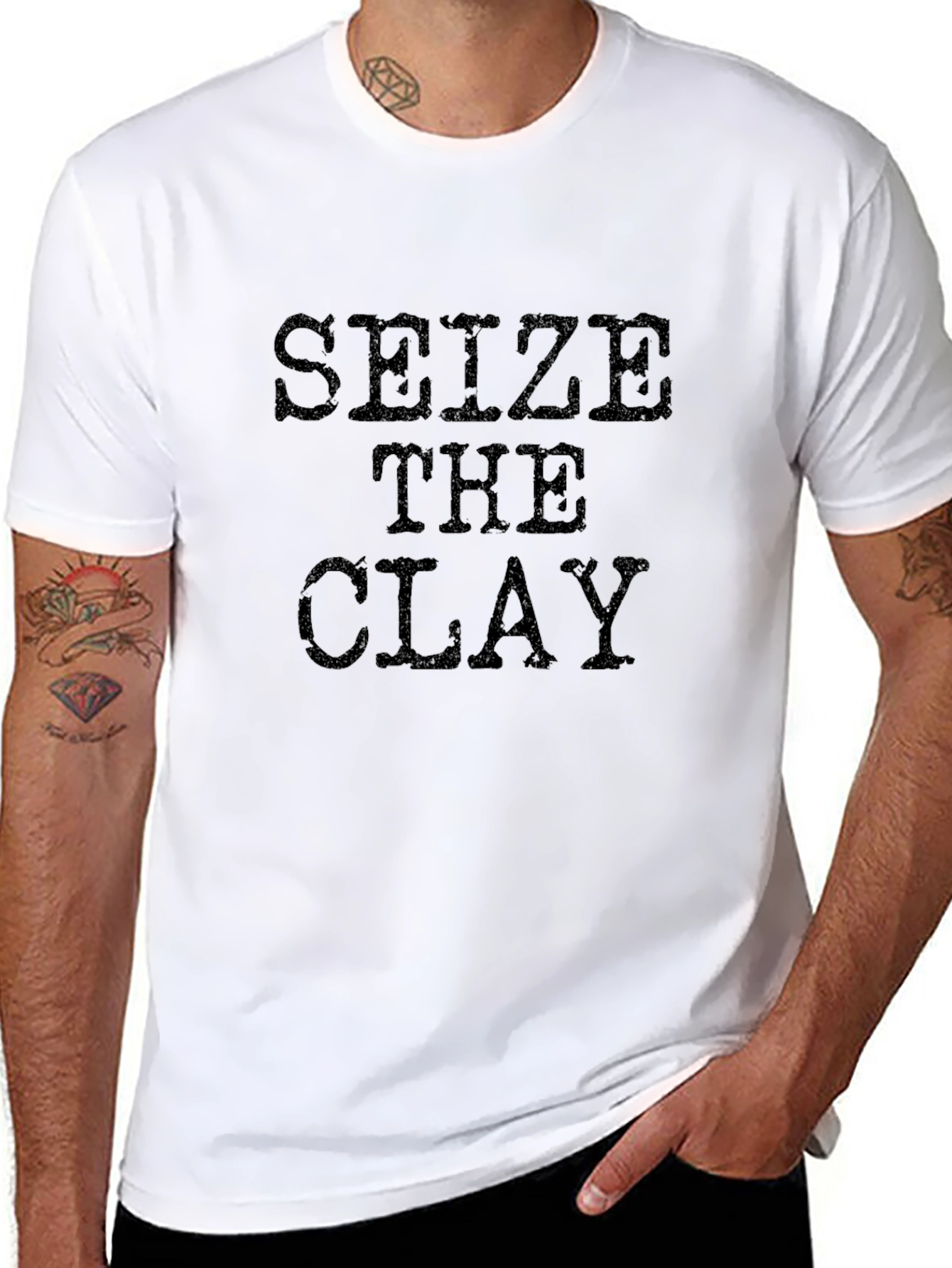 Seize The Clay Graphic T-Shirt - Black Cotton Tee