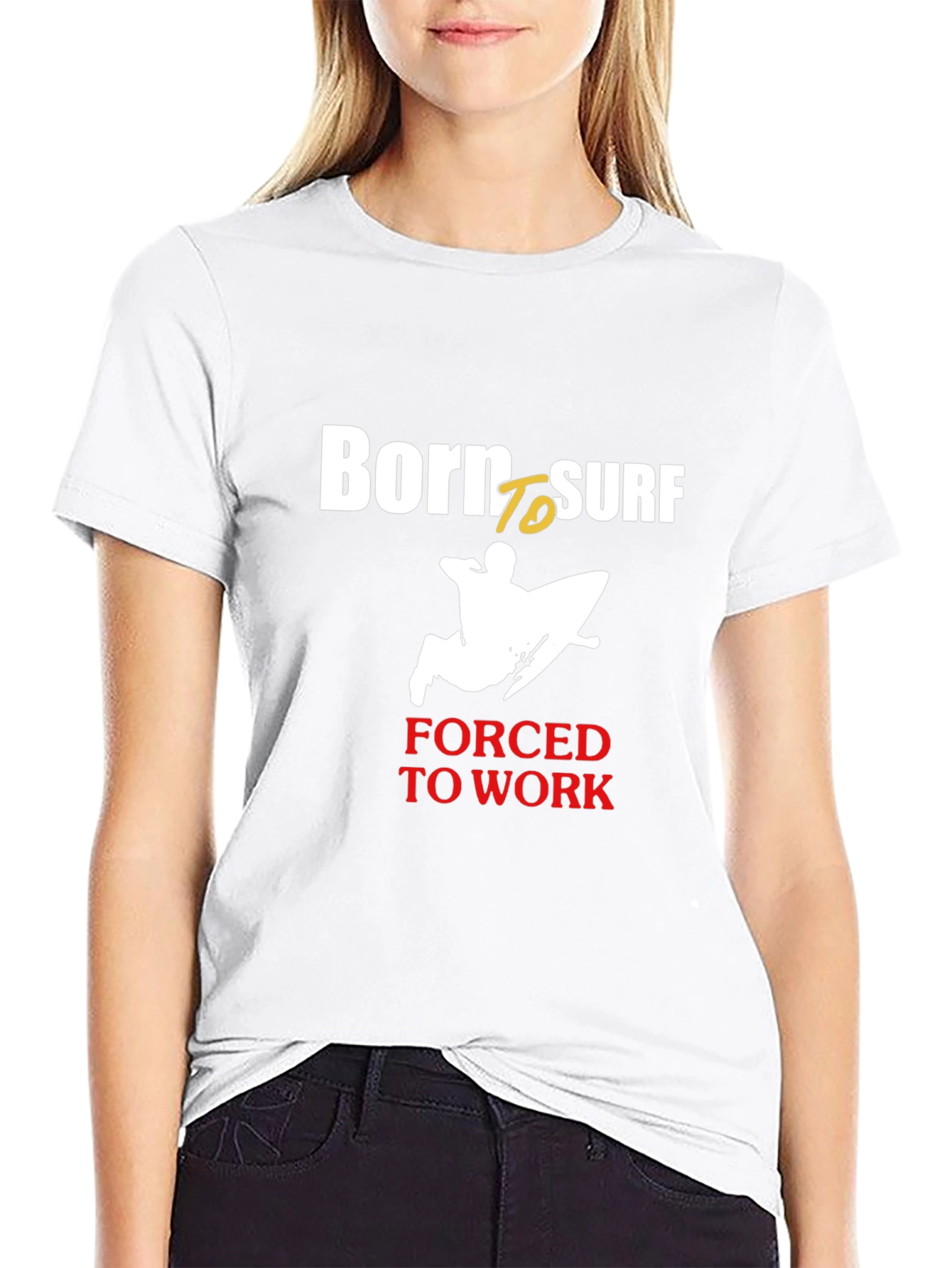 Born to Surf Mens Black Graphic Tee