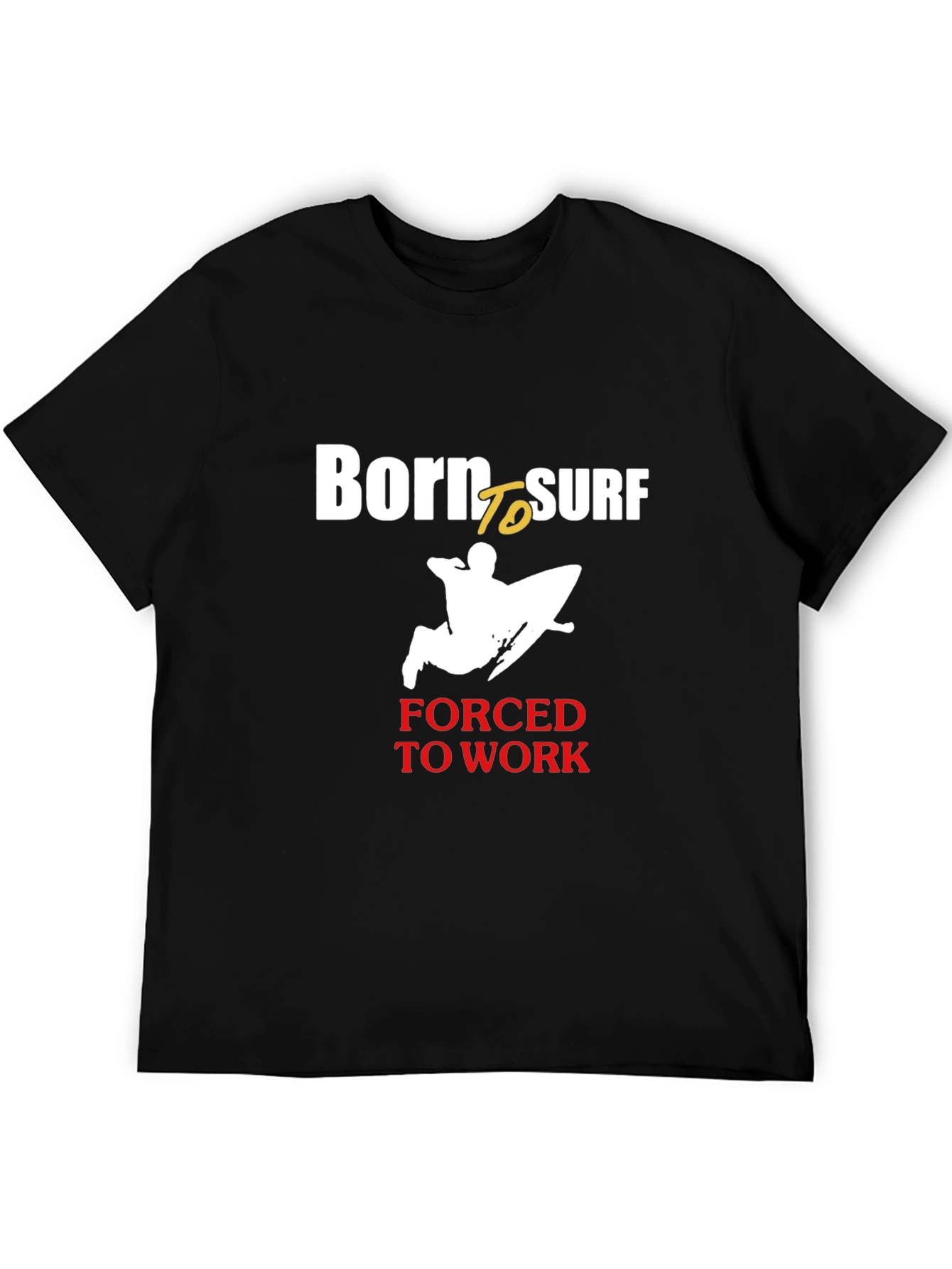 Born to Surf Mens Black Graphic Tee