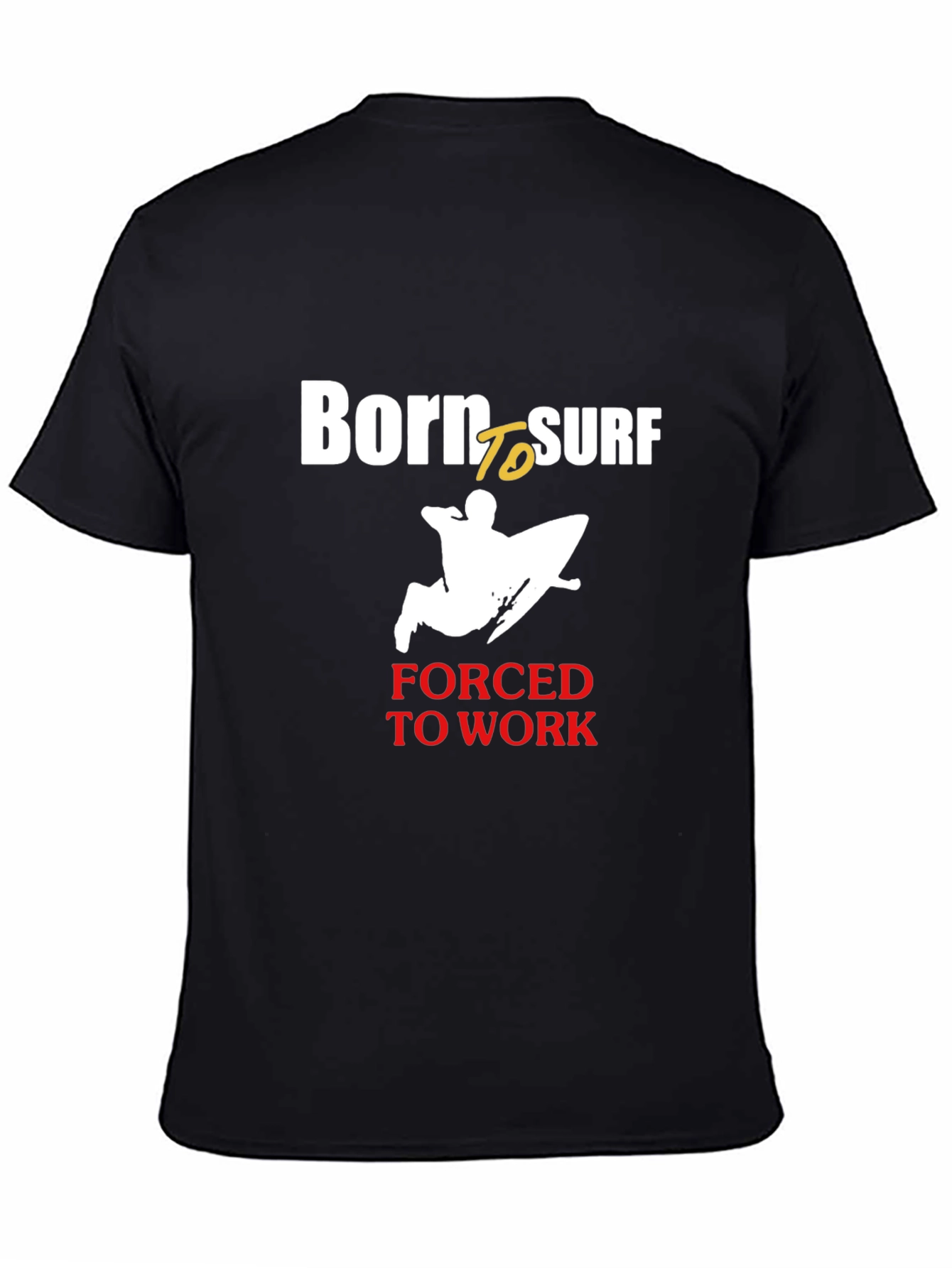 Born to Surf Mens Black Graphic Tee