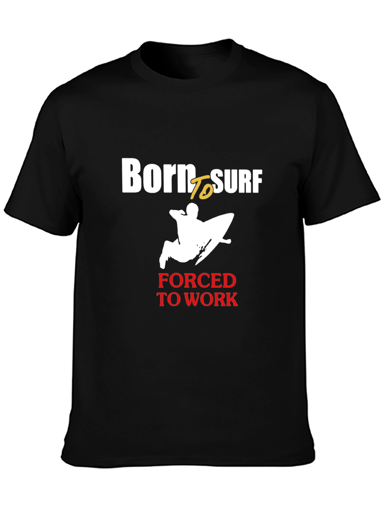 Born to Surf Mens Black Graphic Tee