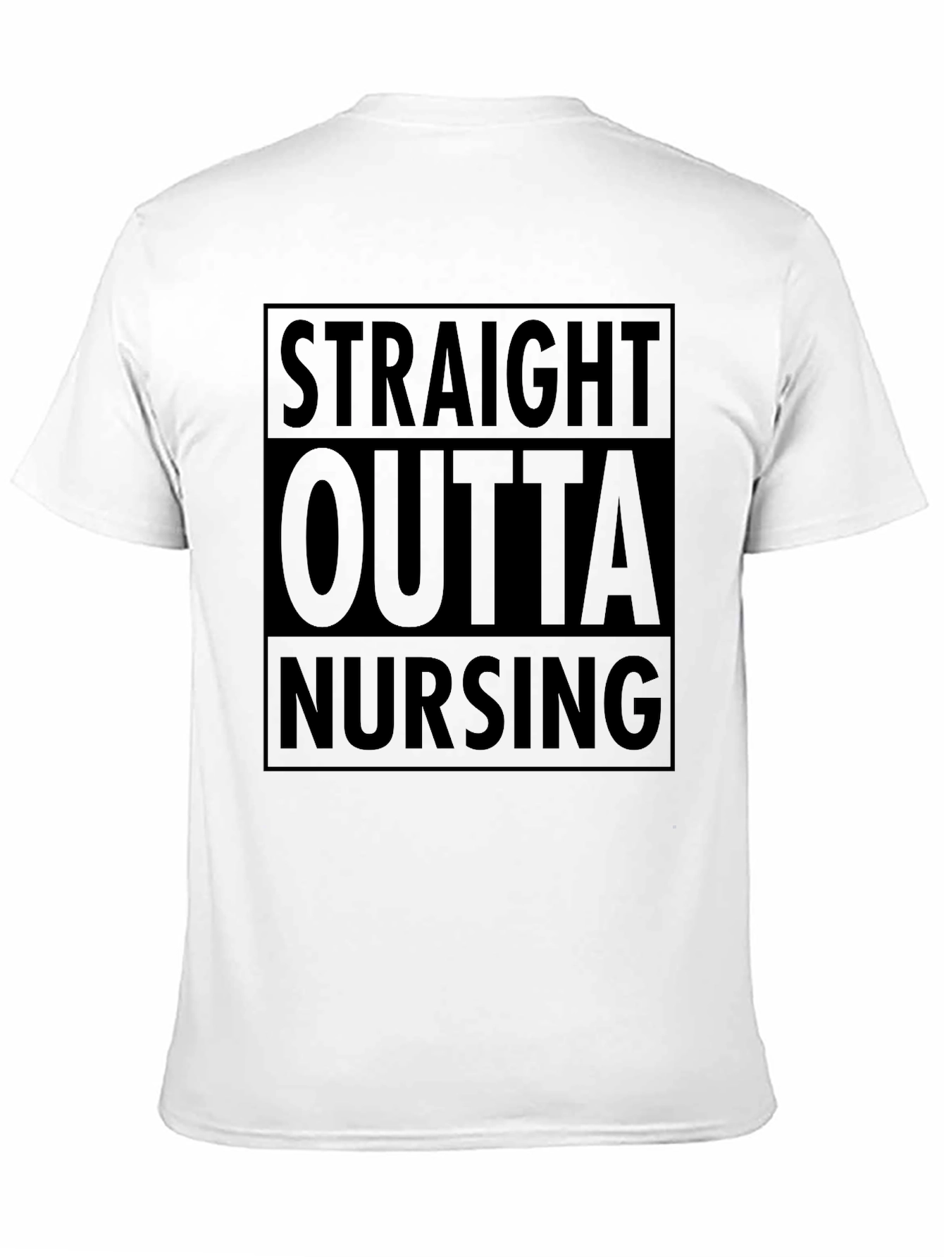Straight Outta Nursing Black Graphic Tee