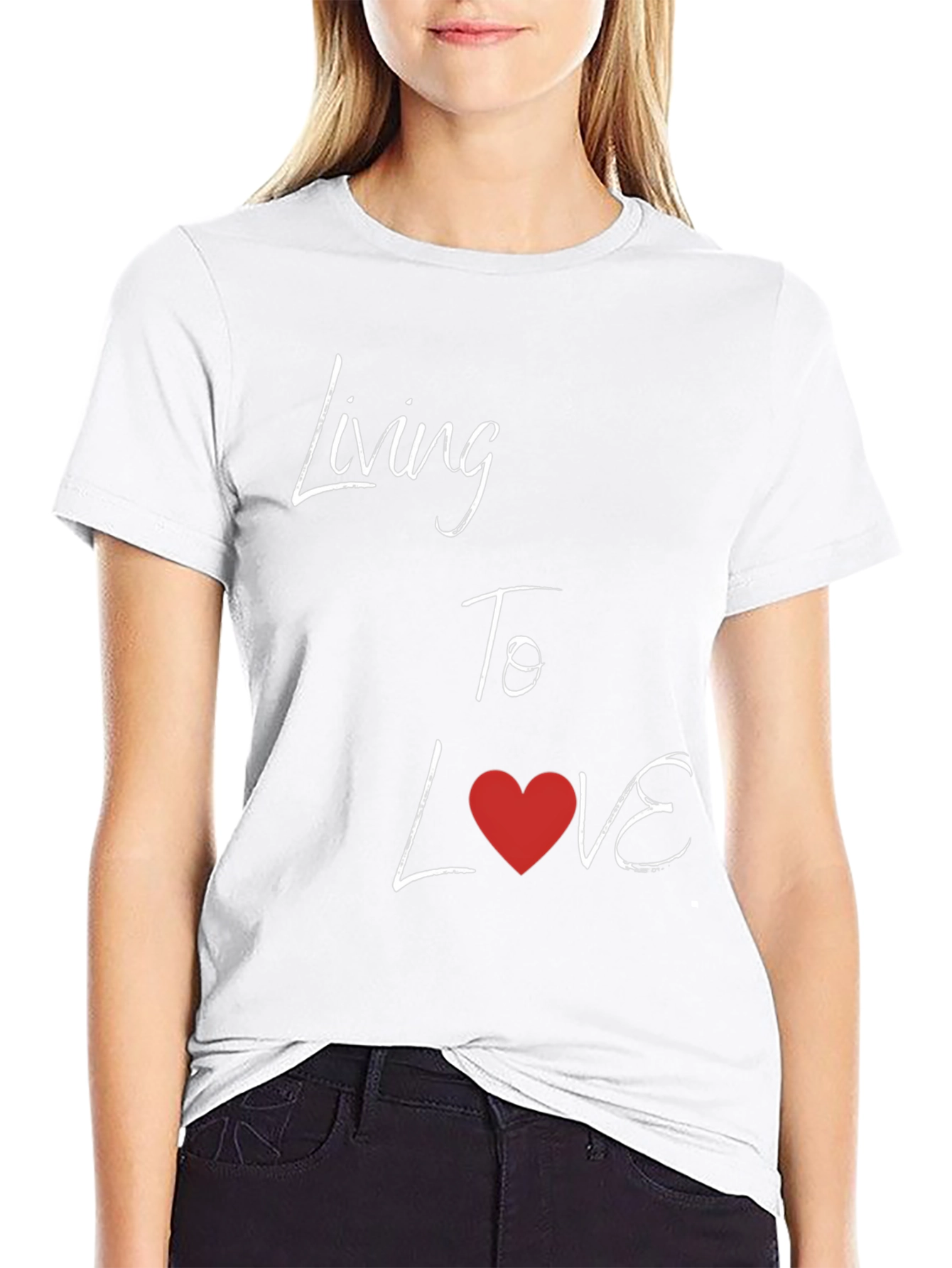 Living To Love Black Graphic Tee