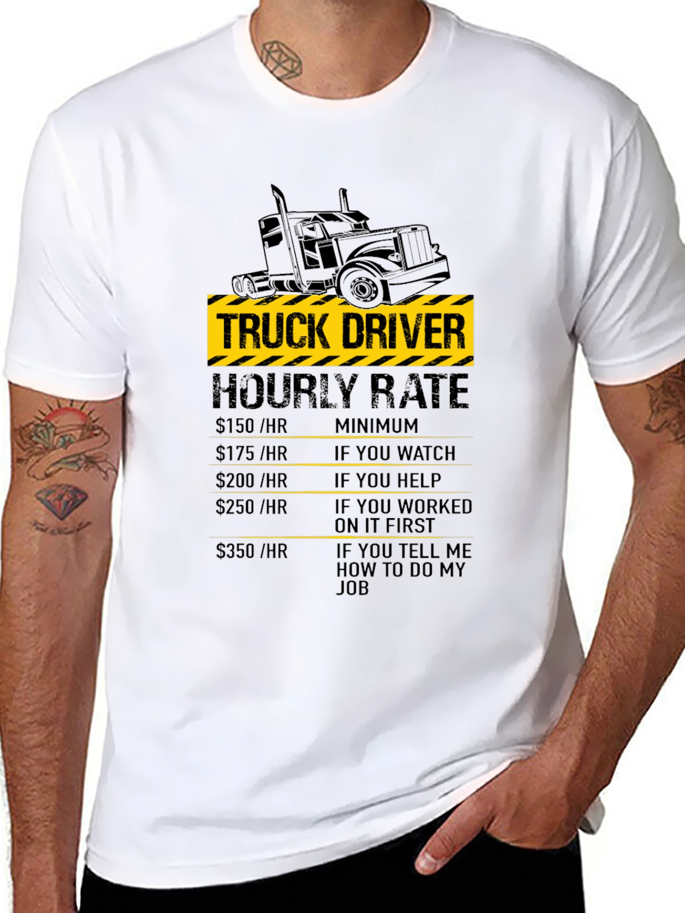 Truck Driver Hourly Rate Graphic Tee
