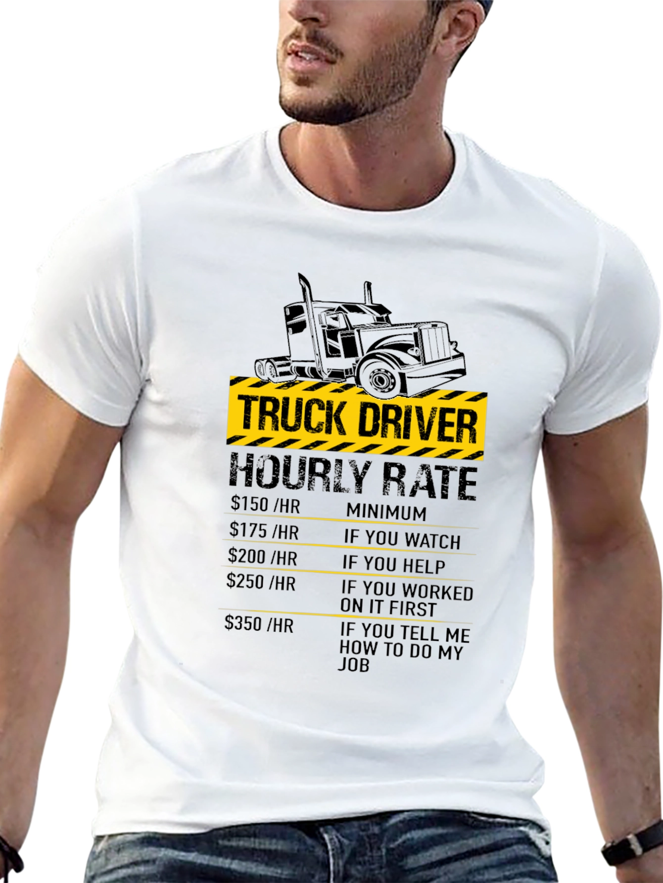 Truck Driver Hourly Rate Graphic Tee