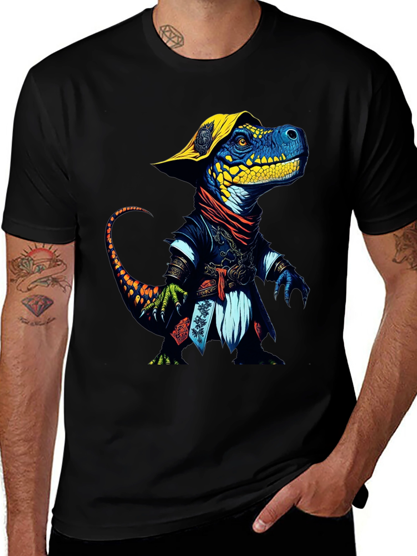 Dinosaur Pirate T-Shirt - Unique Graphic Tee