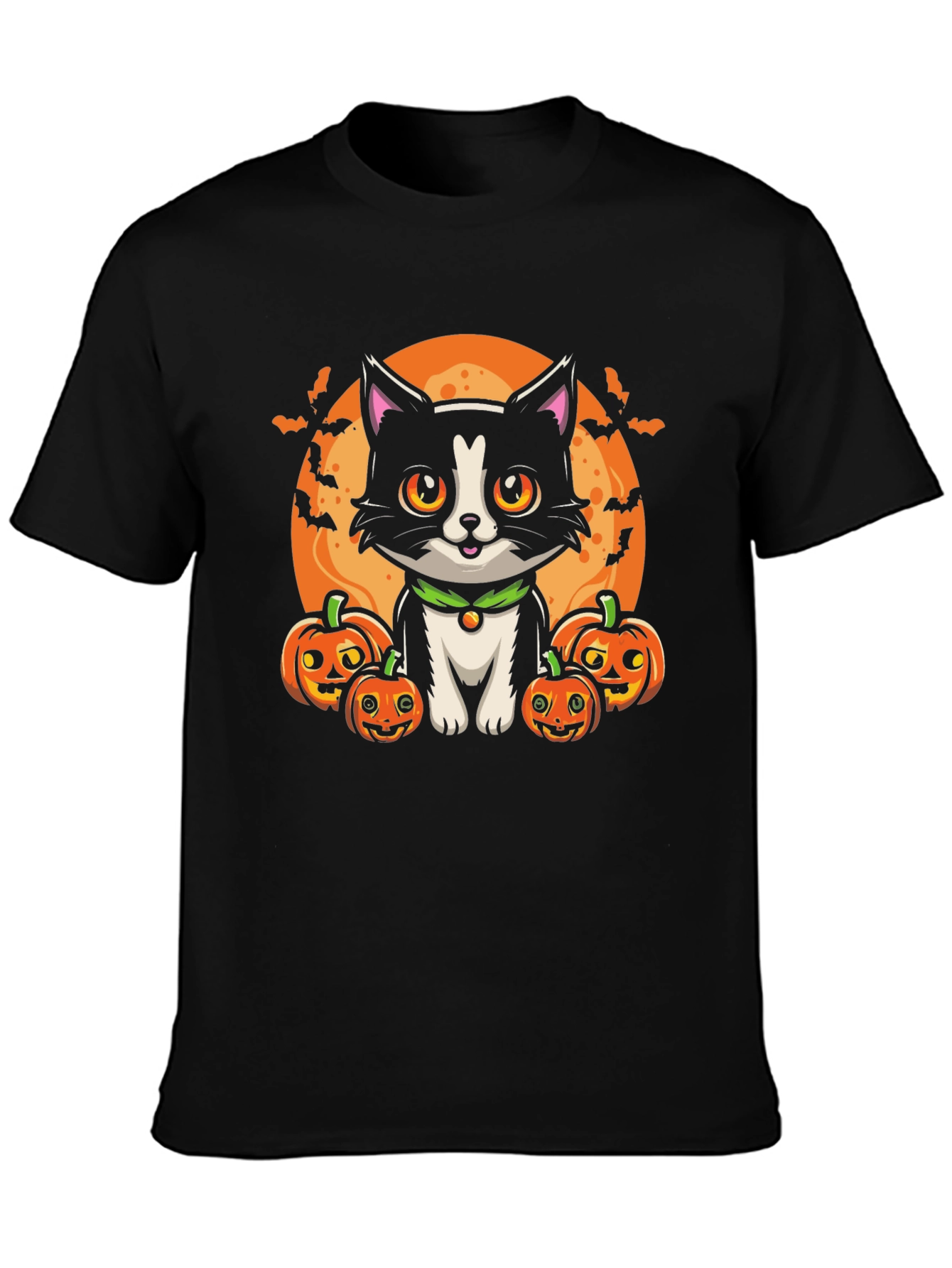 Halloween Cat Pumpkin T-Shirt