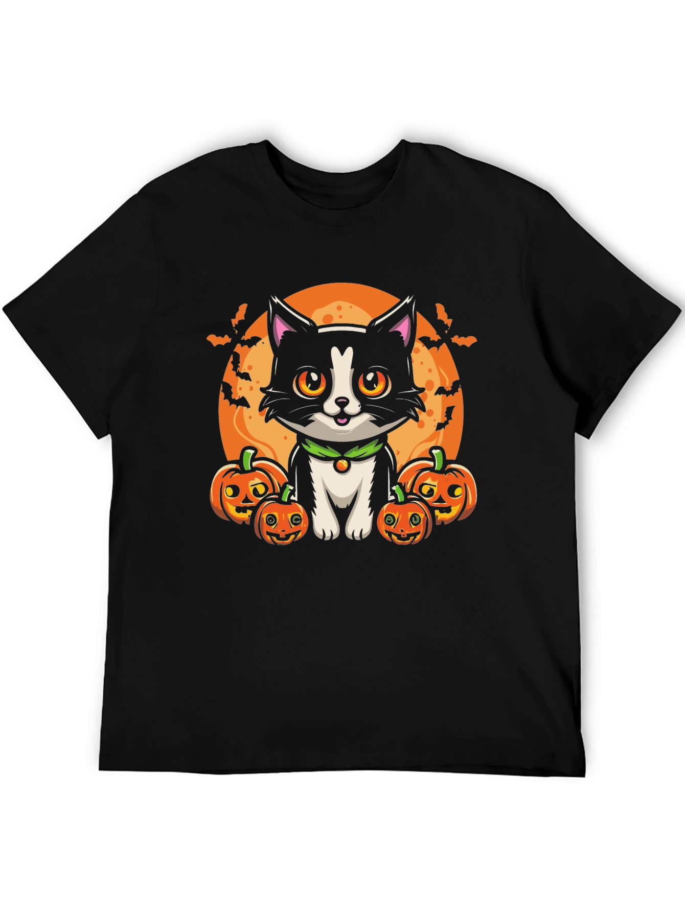 Halloween Cat Pumpkin T-Shirt