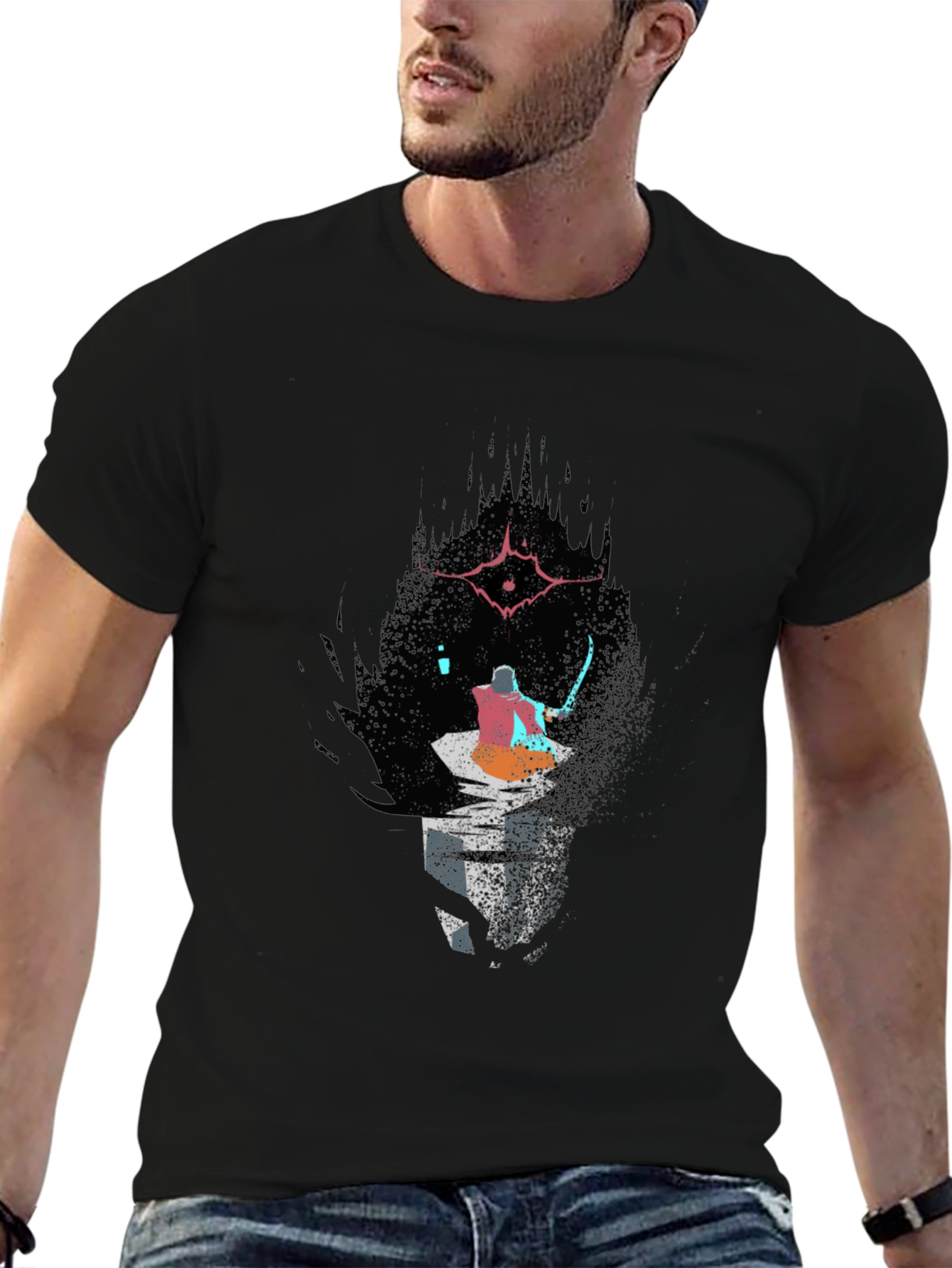 Dark Souls Inspired Graphic Tee - Black Cotton