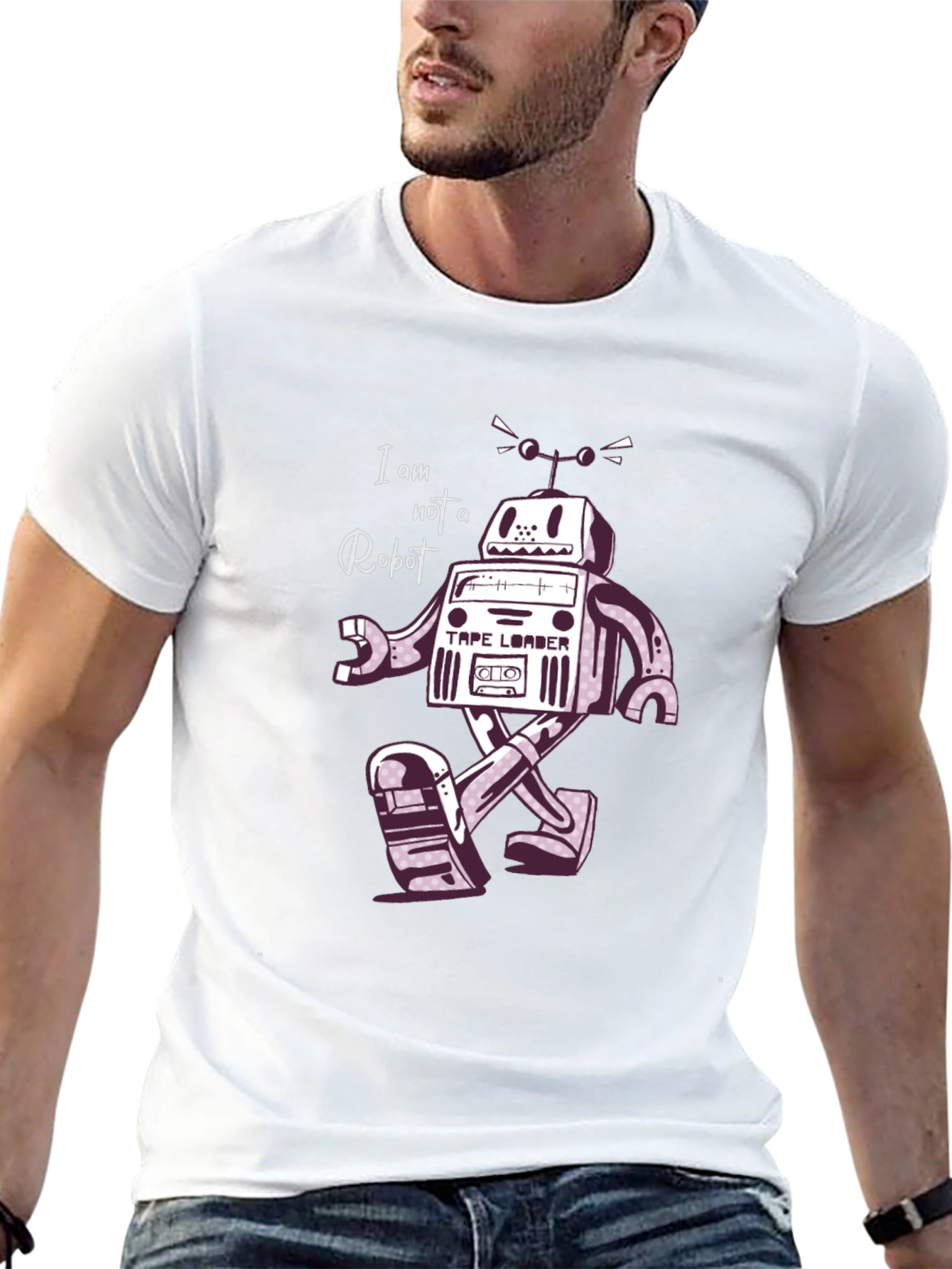 Retro Robot T-Shirt - I Am Not A Robot!