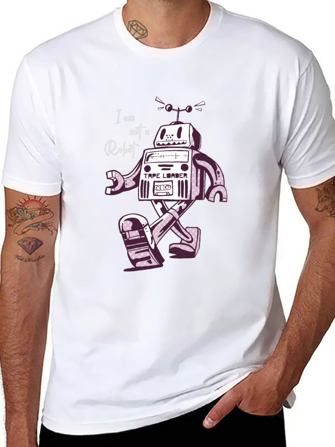 Retro Robot T-Shirt - I Am Not A Robot!