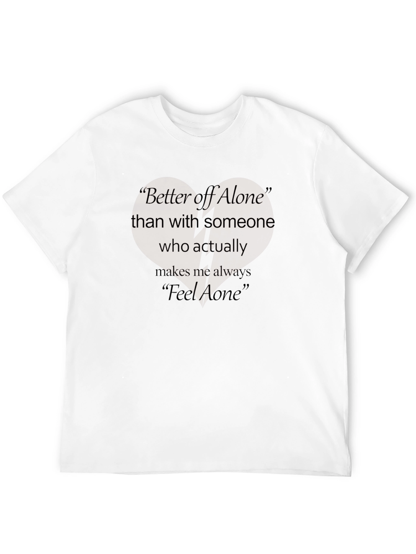 Better Off Alone Graphic Tee - Black