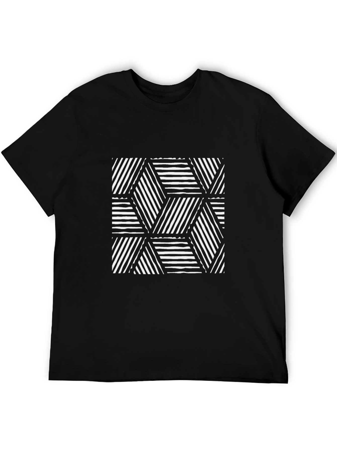 Stripped Pattern Tee | Modern Geometric Design
