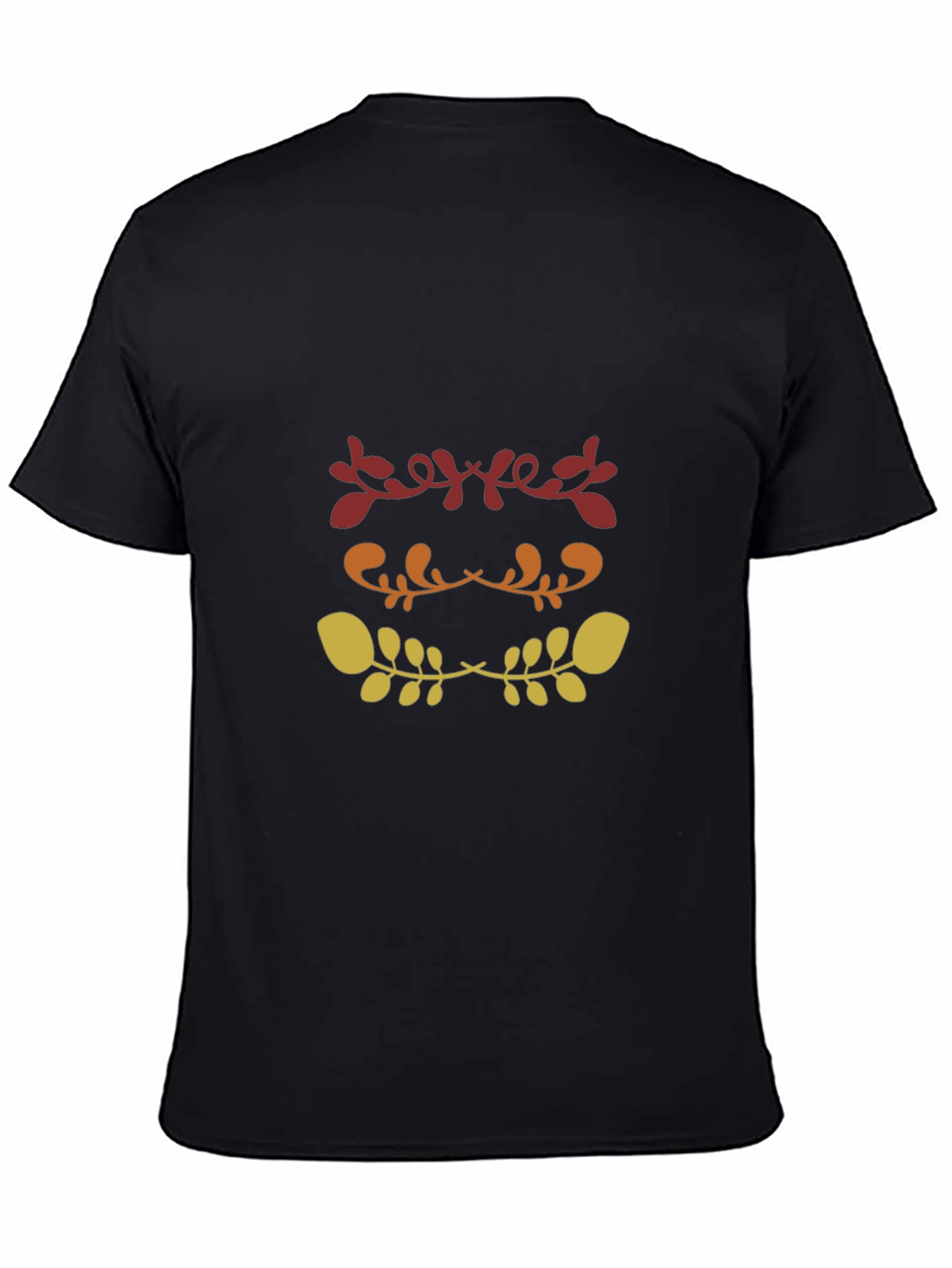 Stylish Black T-Shirt with Floral Design