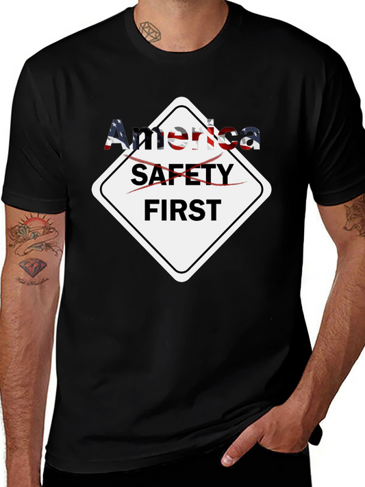 America Safety First Novelty T-Shirt
