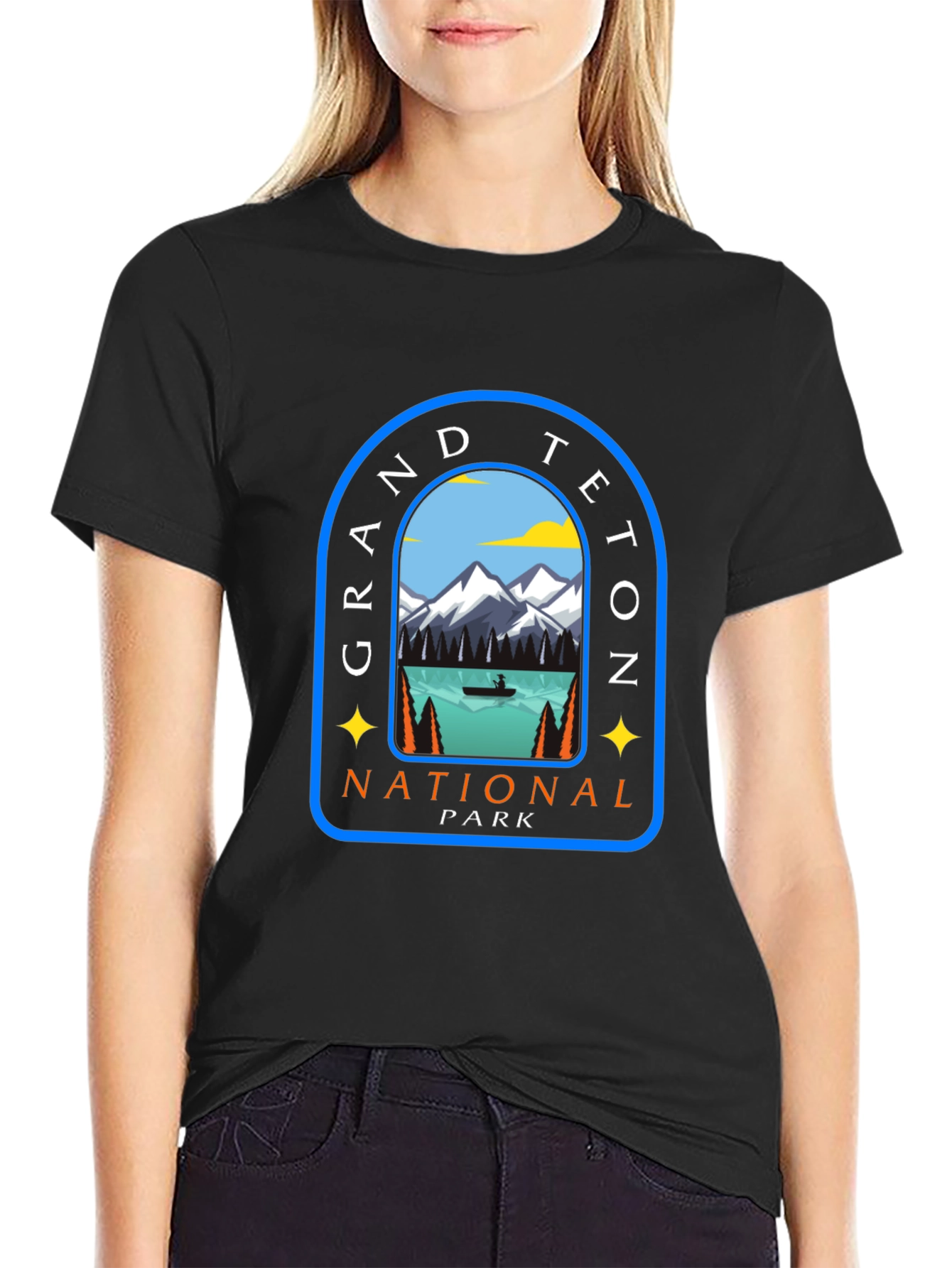 Grand Teton National Park Graphic Tee - Black